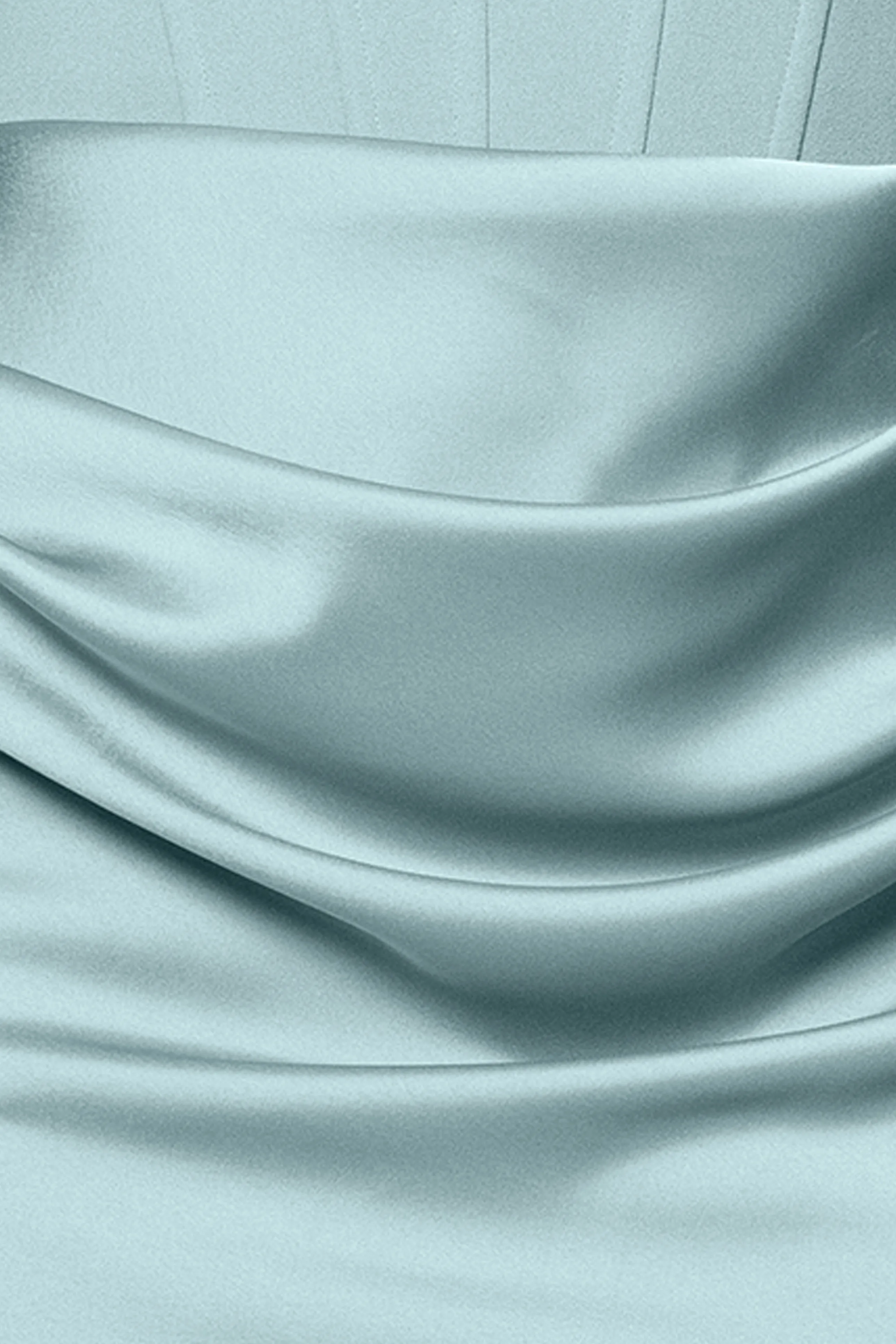 "Debra" Long Strapless Scuba Crepe and Satin Gown sold by Betsy & Adam product image thumbnail 5