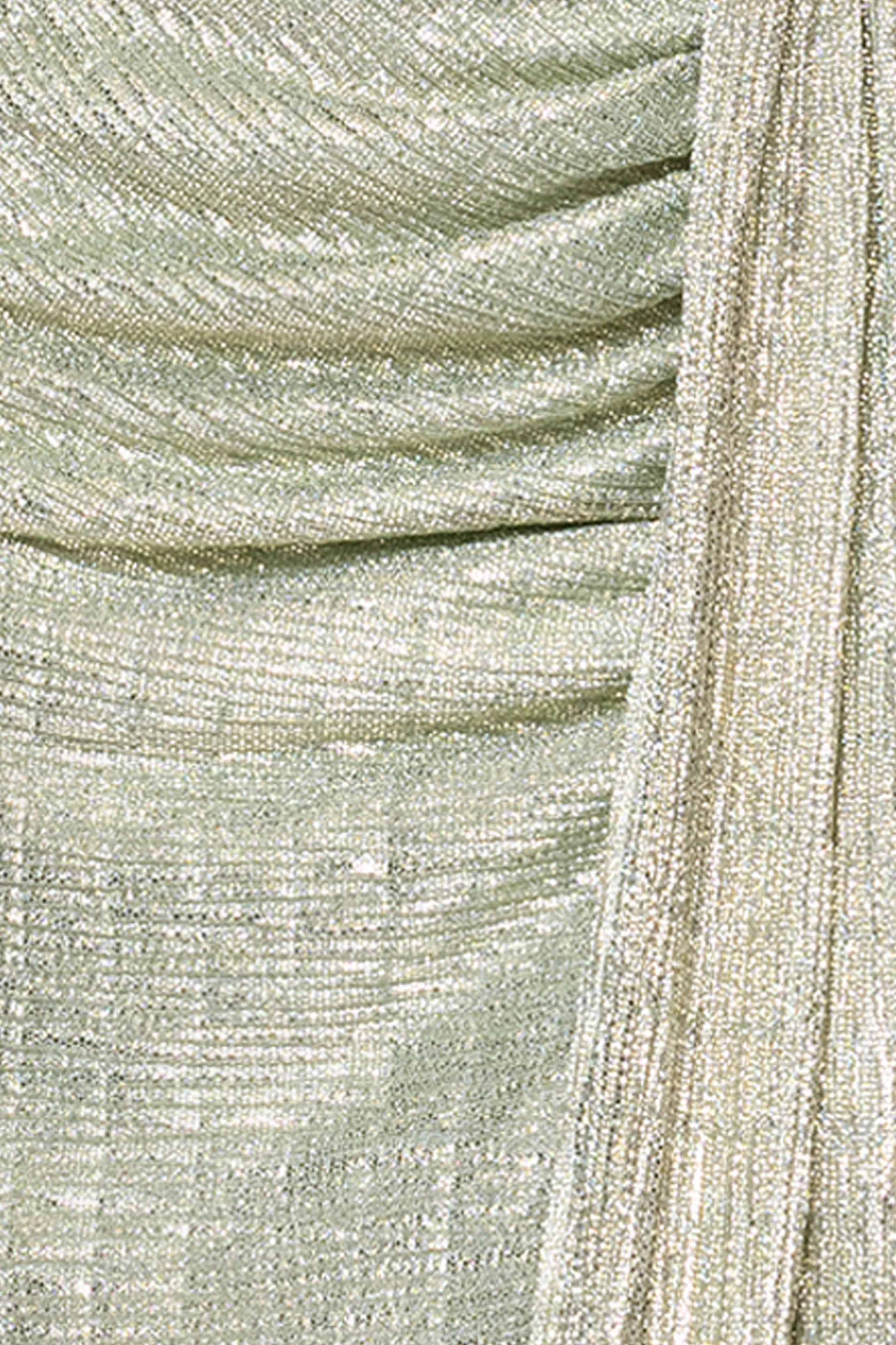 "Stassi" Metallic Knit Cowl Neck Floor Length Dress sold by Betsy & Adam product image thumbnail 5