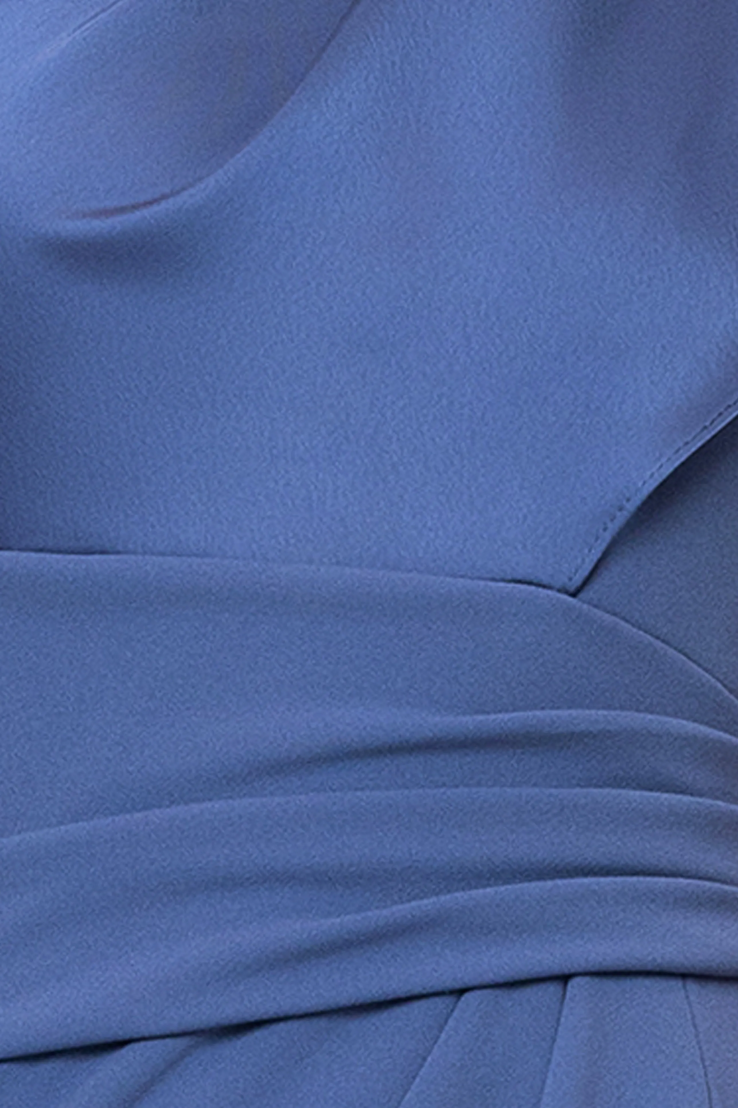"Jules" Scuba Crepe and Satin One Shoulder Floor Length Dress sold by Betsy & Adam product image thumbnail 5