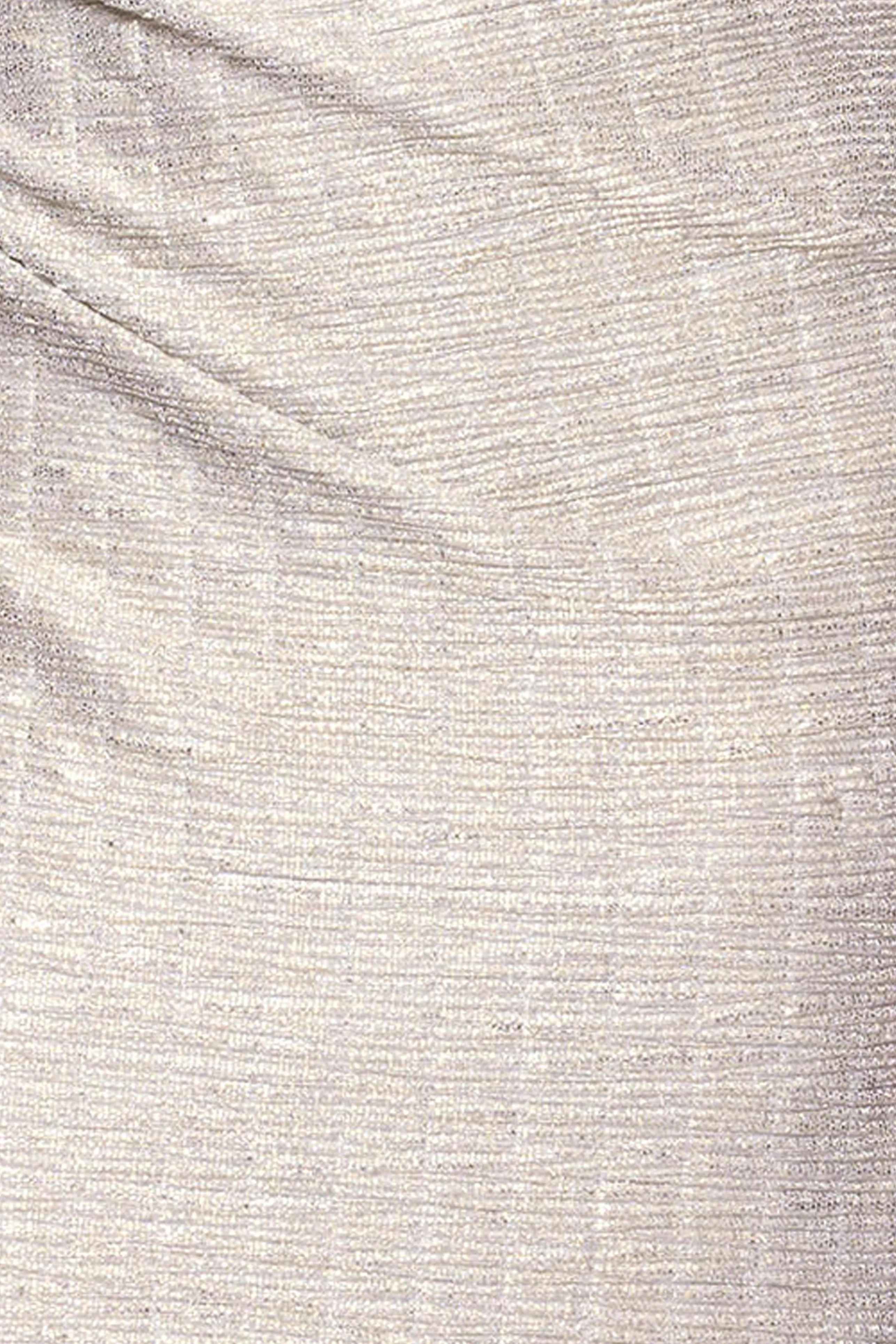 "Avril" Metallic One Shoulder Rouched Floor Length Dress sold by Betsy & Adam product image thumbnail 5