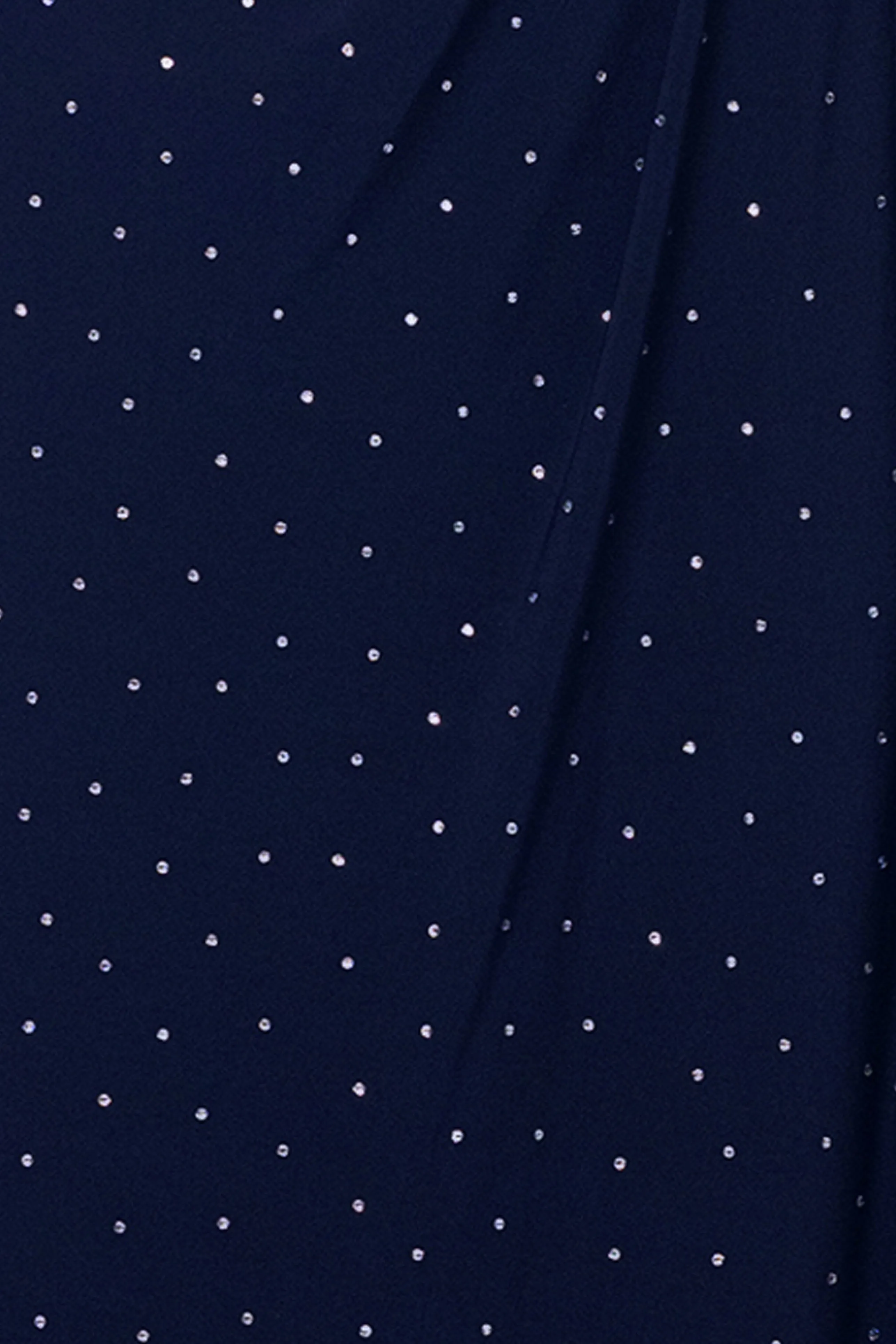 "Nadia" Long Studded Jersey Knit Side Ruffle Dress sold by Betsy & Adam product image thumbnail 4