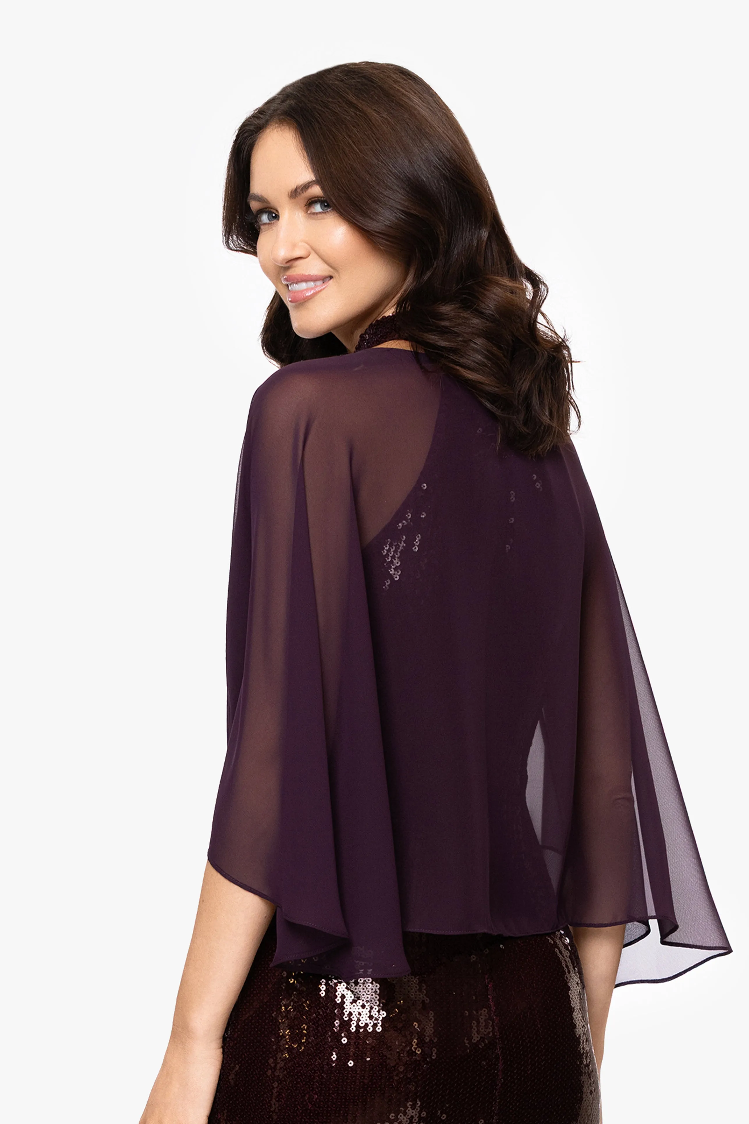 "Bernadette" Chiffon Shawl Wrap sold by Betsy & Adam product image thumbnail 4