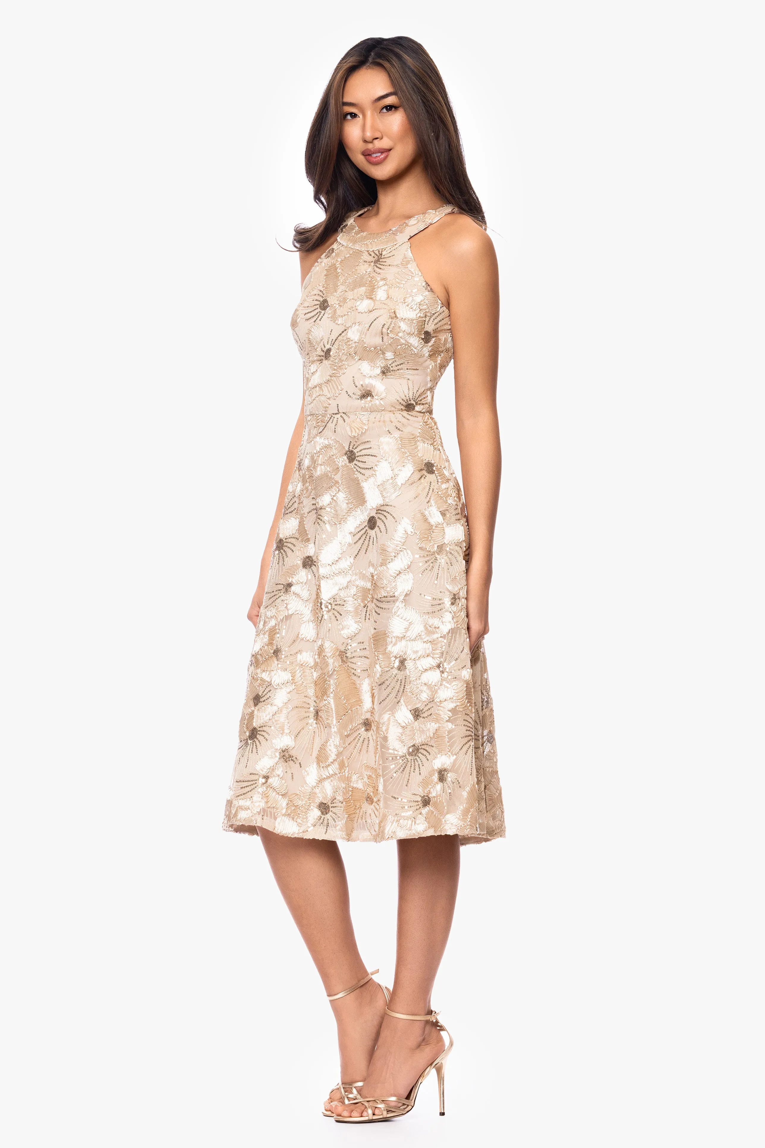 "Piper" Soutache and Sequin Sleeveless Knee Length Dress sold by Betsy & Adam product image thumbnail 4