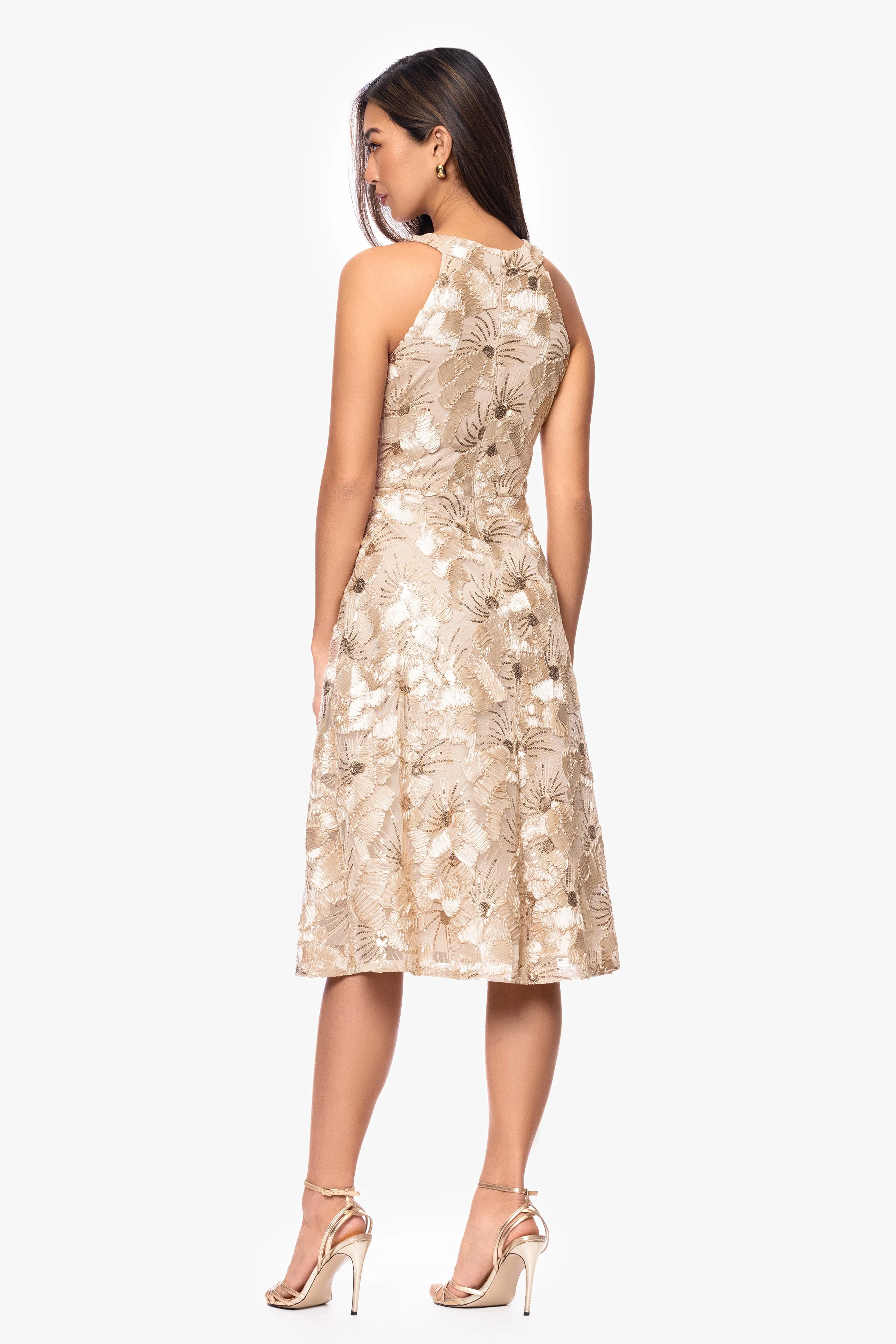 "Piper" Soutache and Sequin Sleeveless Knee Length Dress sold by Betsy & Adam product image thumbnail 3
