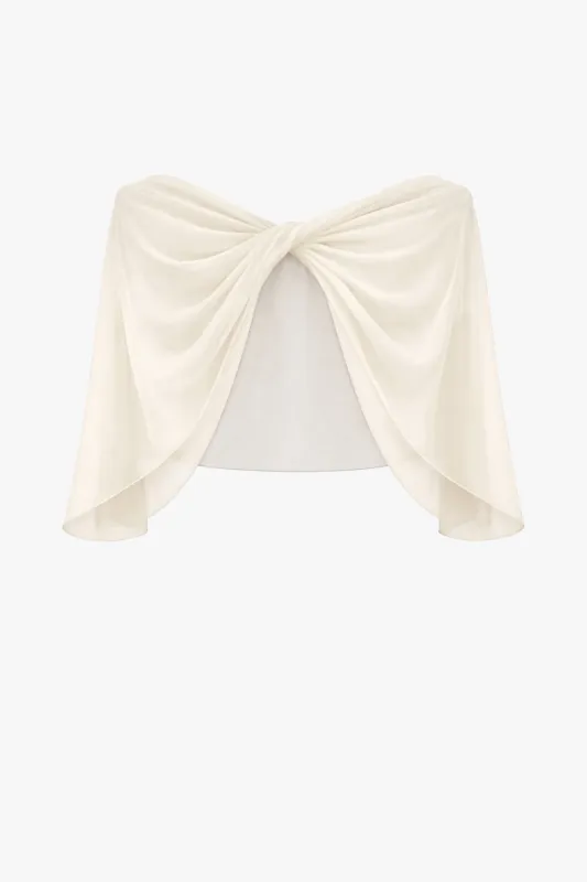 "Nikita" Chiffon Twist Shawl Wrap sold by Betsy & Adam