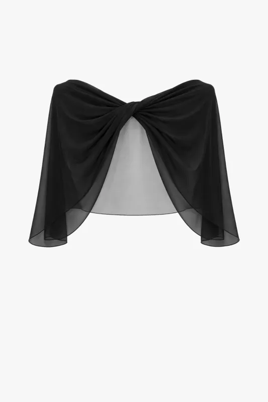 "Nikita" Chiffon Twist Shawl Wrap sold by Betsy & Adam