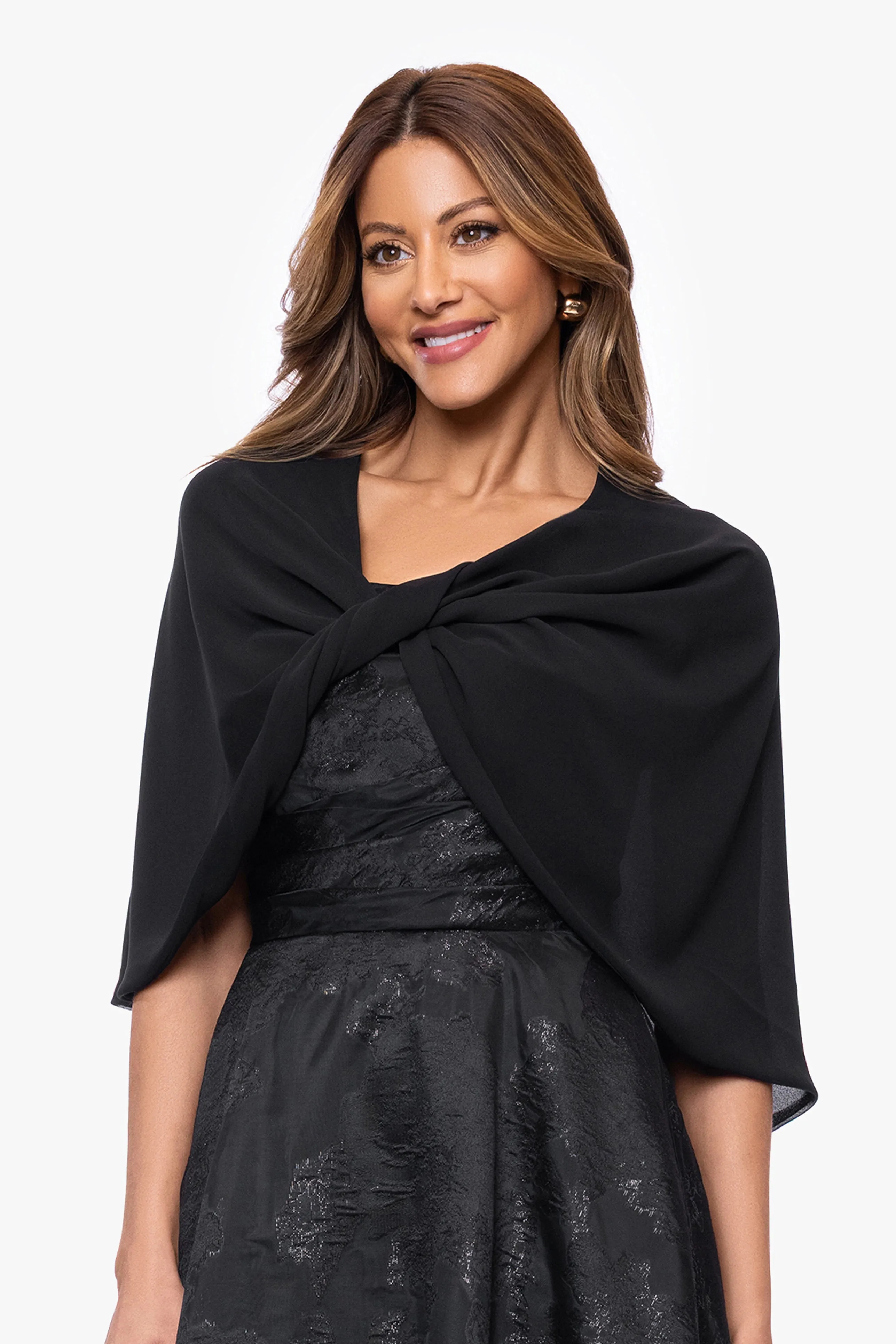 "Nikita" Chiffon Twist Shawl Wrap sold by Betsy & Adam product image thumbnail 4