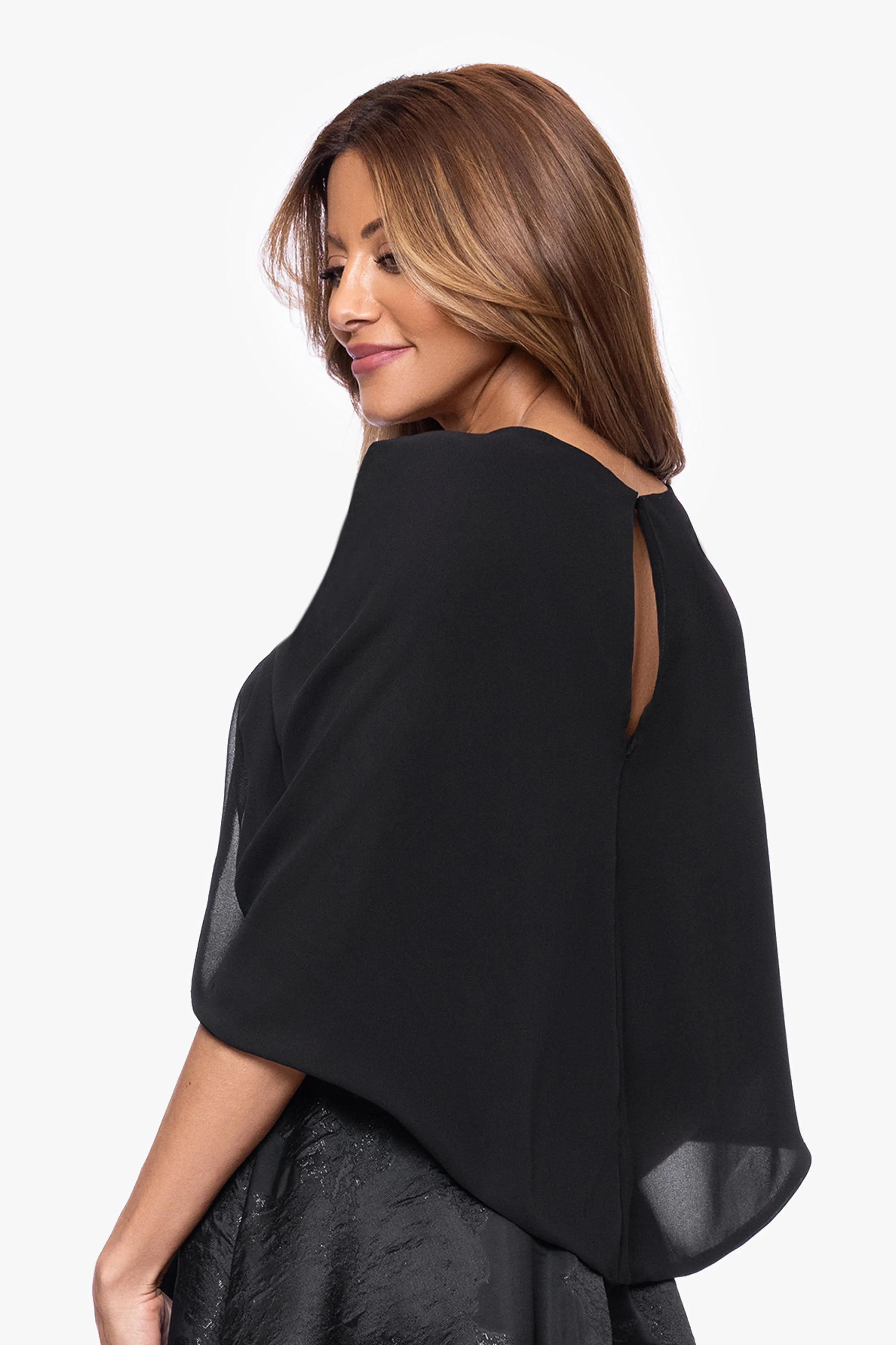 "Nikita" Chiffon Twist Shawl Wrap sold by Betsy & Adam product image thumbnail 3