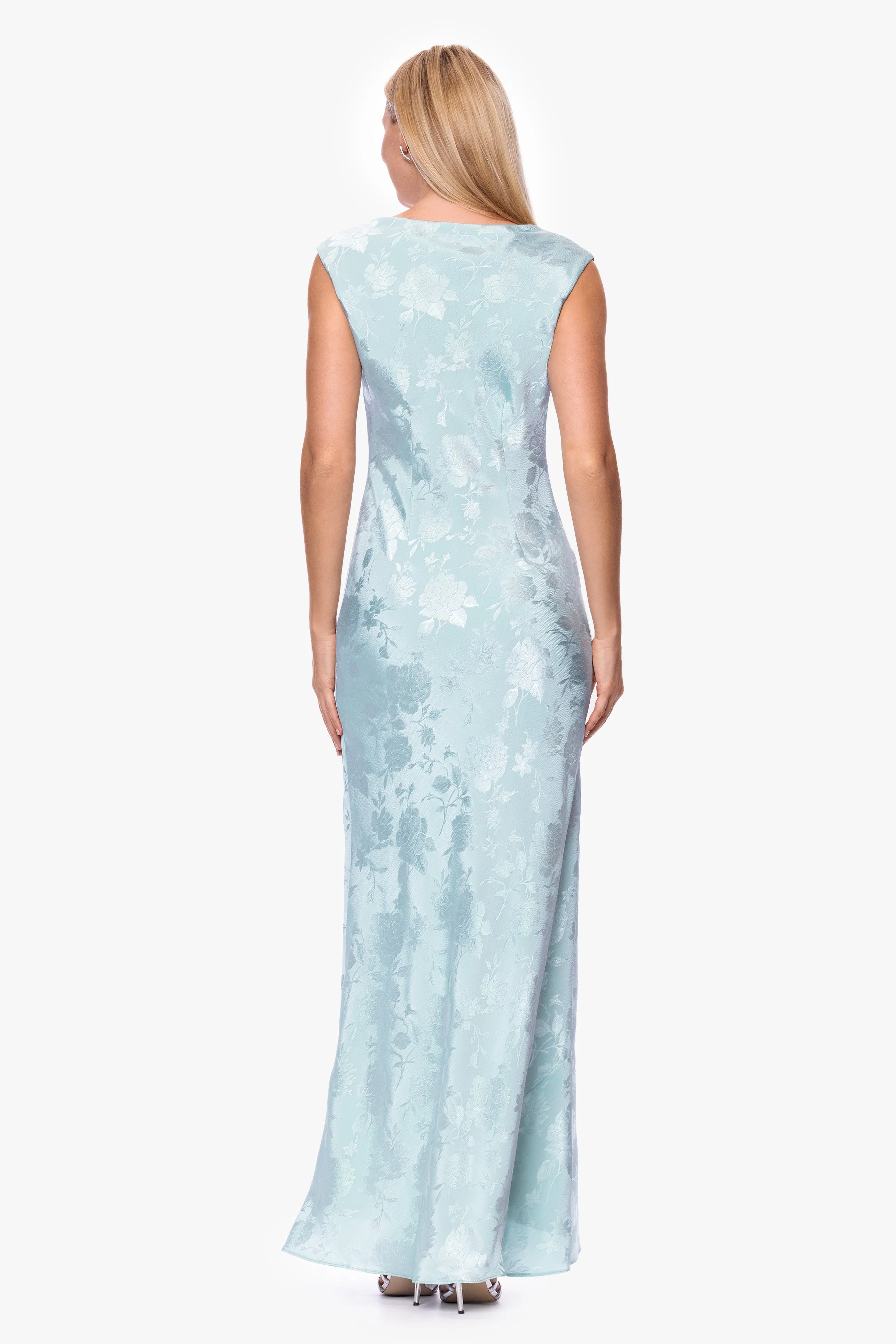 "Kayley" Jacquard Cowl Neck Floor Length Dress sold by Betsy & Adam product image thumbnail 3