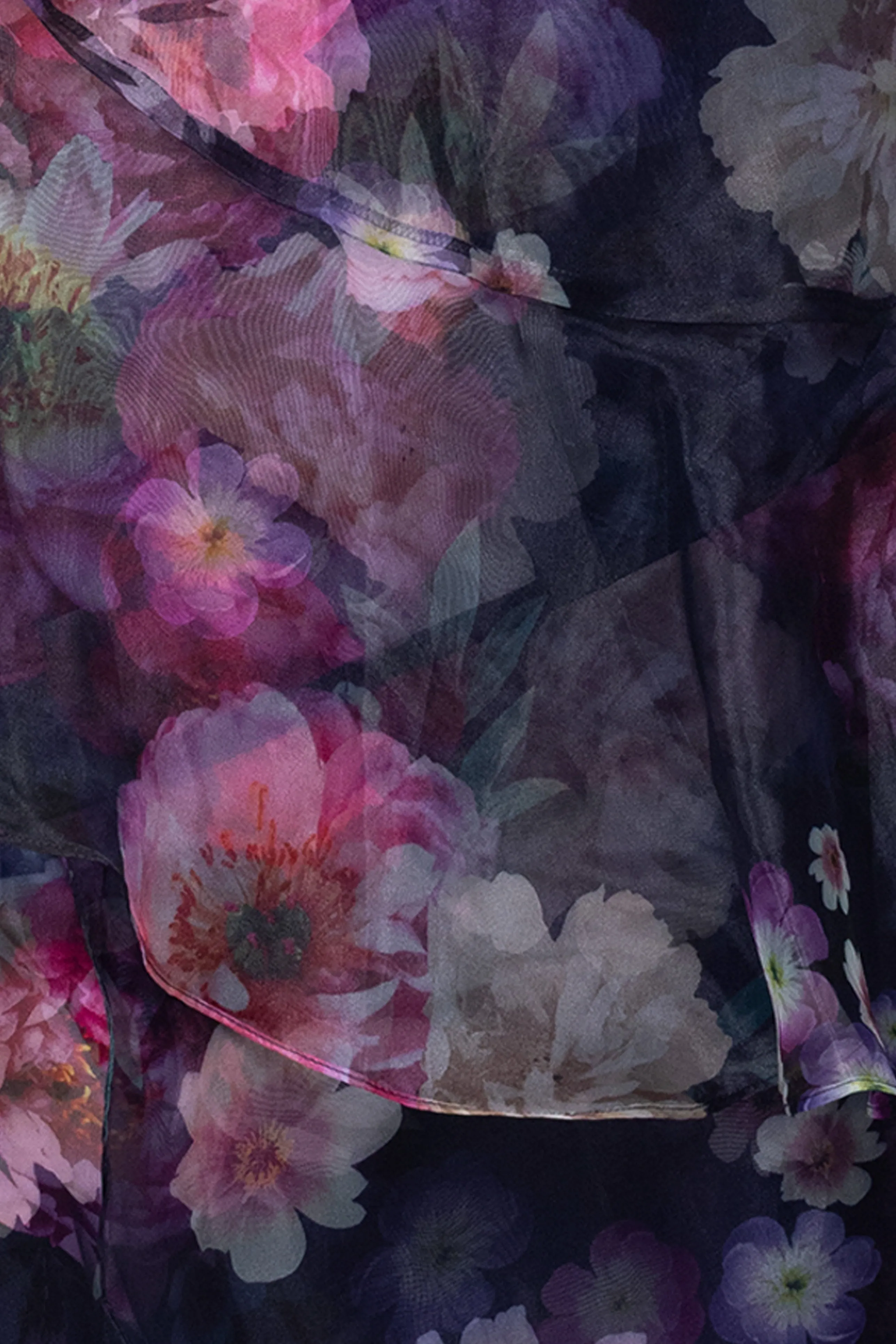 Plus "Florence" Printed Organza V-Neck Floor Length Dress sold by Betsy & Adam product image thumbnail 5