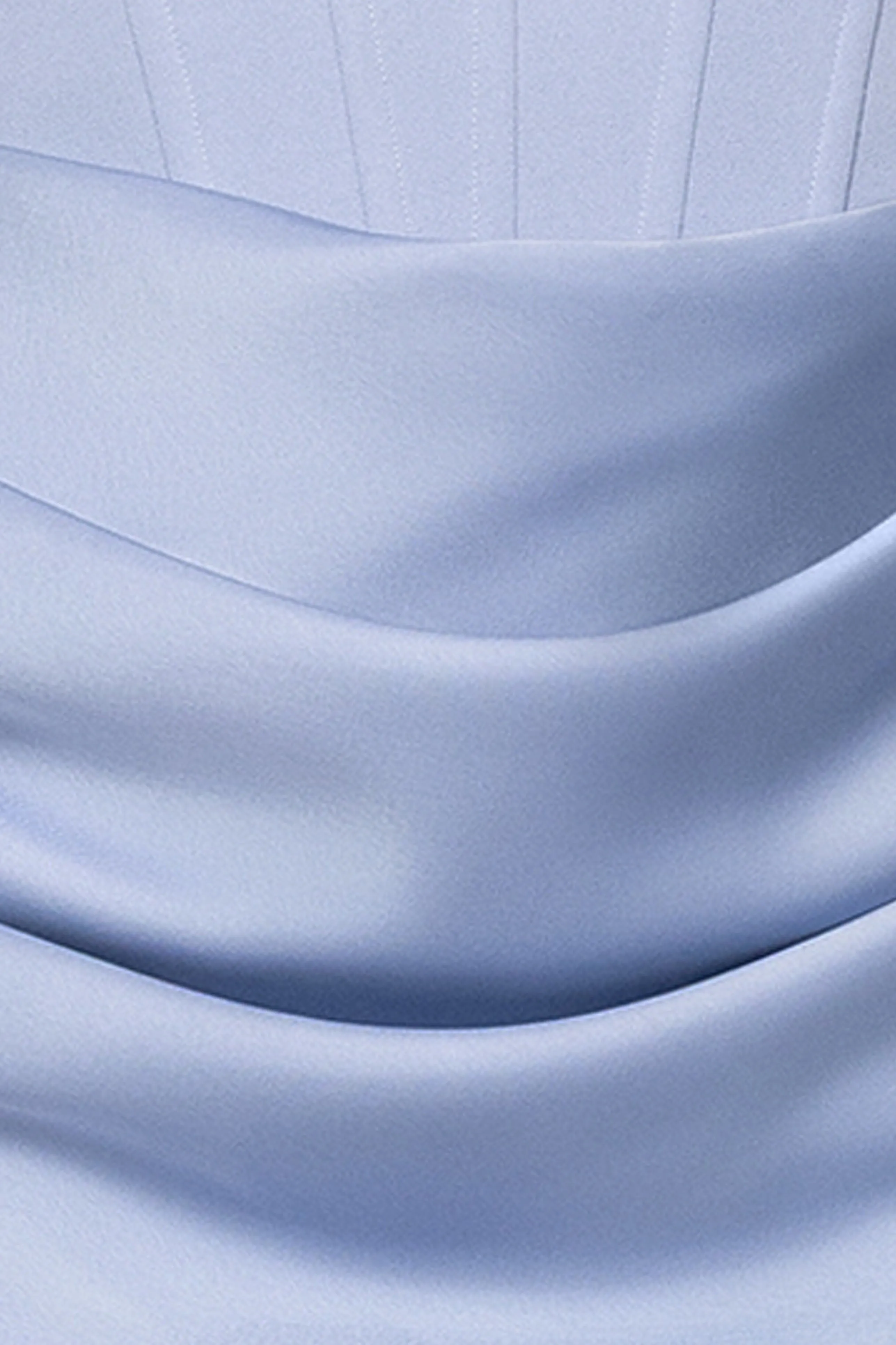 "Debra" Long Strapless Scuba Crepe and Satin Gown sold by Betsy & Adam product image thumbnail 5