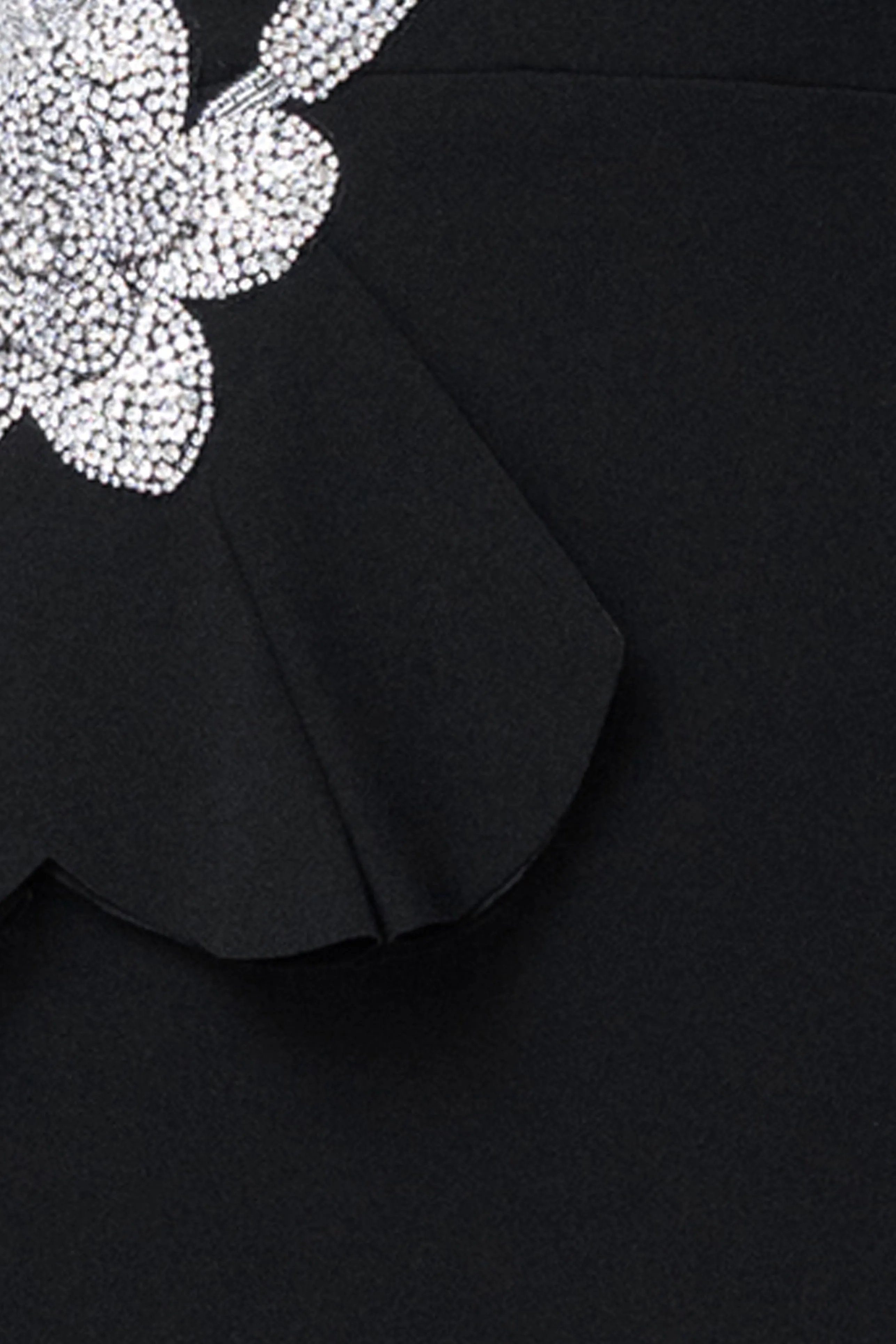 "Salma" Scuba Crepe Strapless Applique Floor Length Dress sold by Betsy & Adam product image thumbnail 5