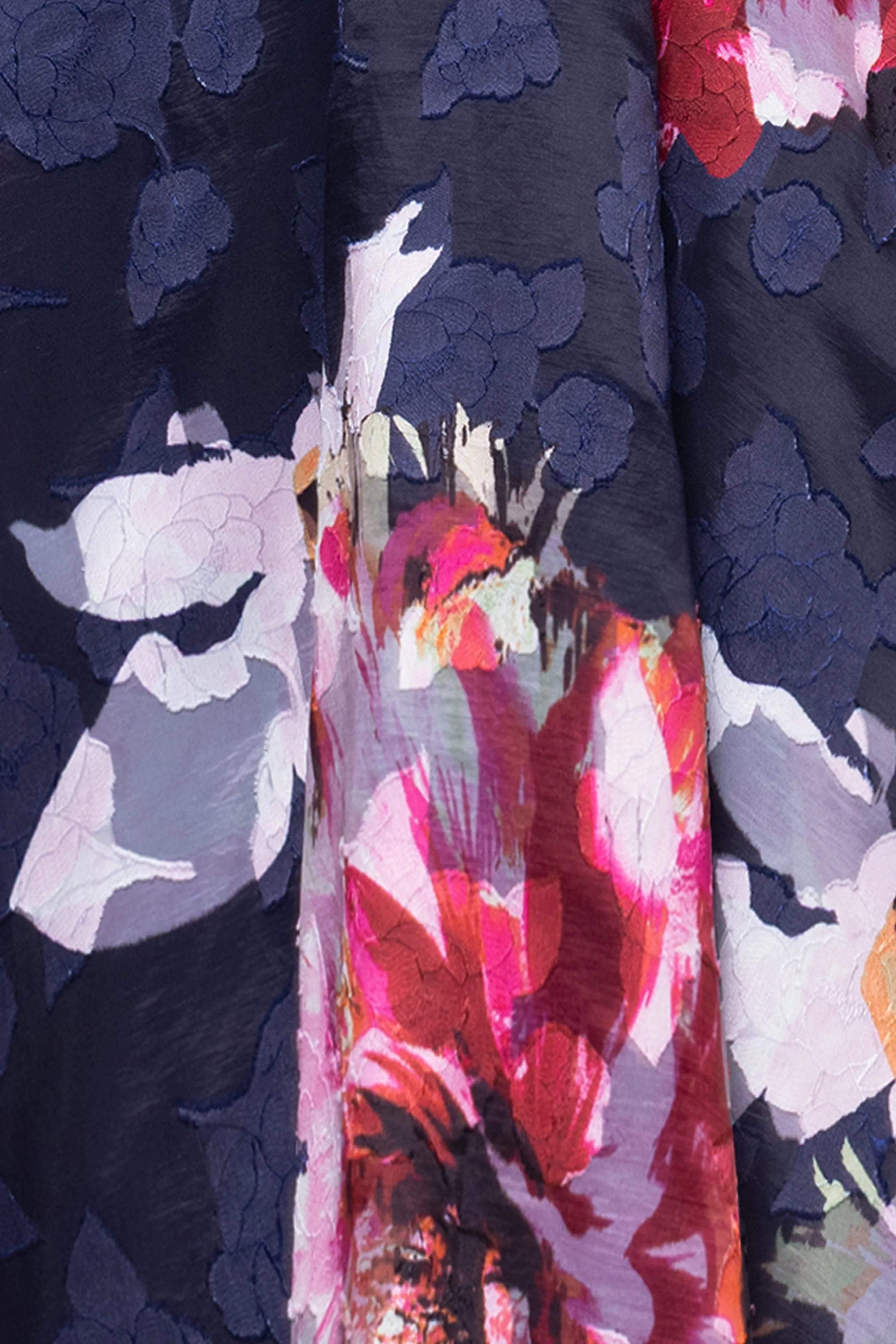 "Teagan" Jacquard Printed V-Neck Floor Length Dress sold by Betsy & Adam product image thumbnail 5