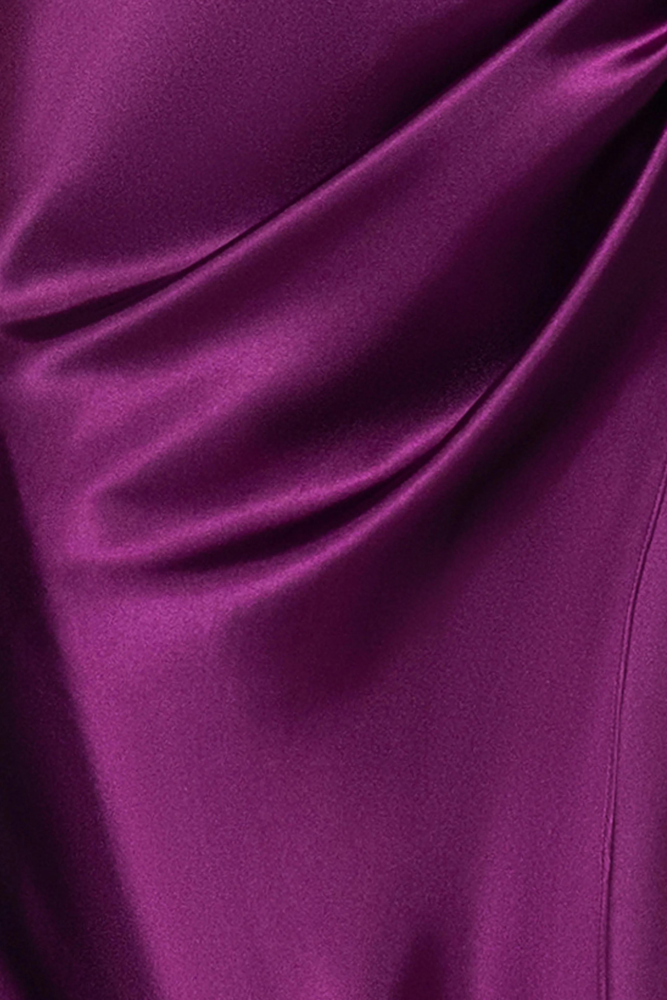 "Tara" Satin Tie Neck Floor Length Dress sold by Betsy & Adam product image thumbnail 5