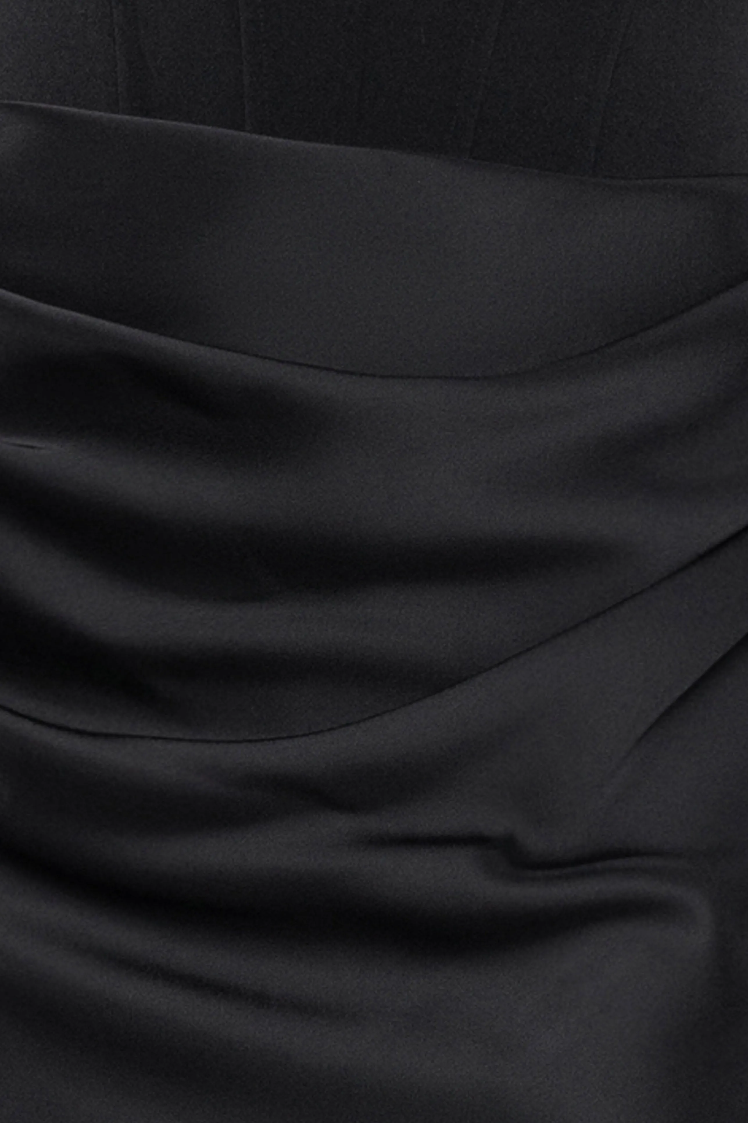"Callie" Scuba Crepe Satin Combo Rouching Long Dress sold by Betsy & Adam product image thumbnail 5