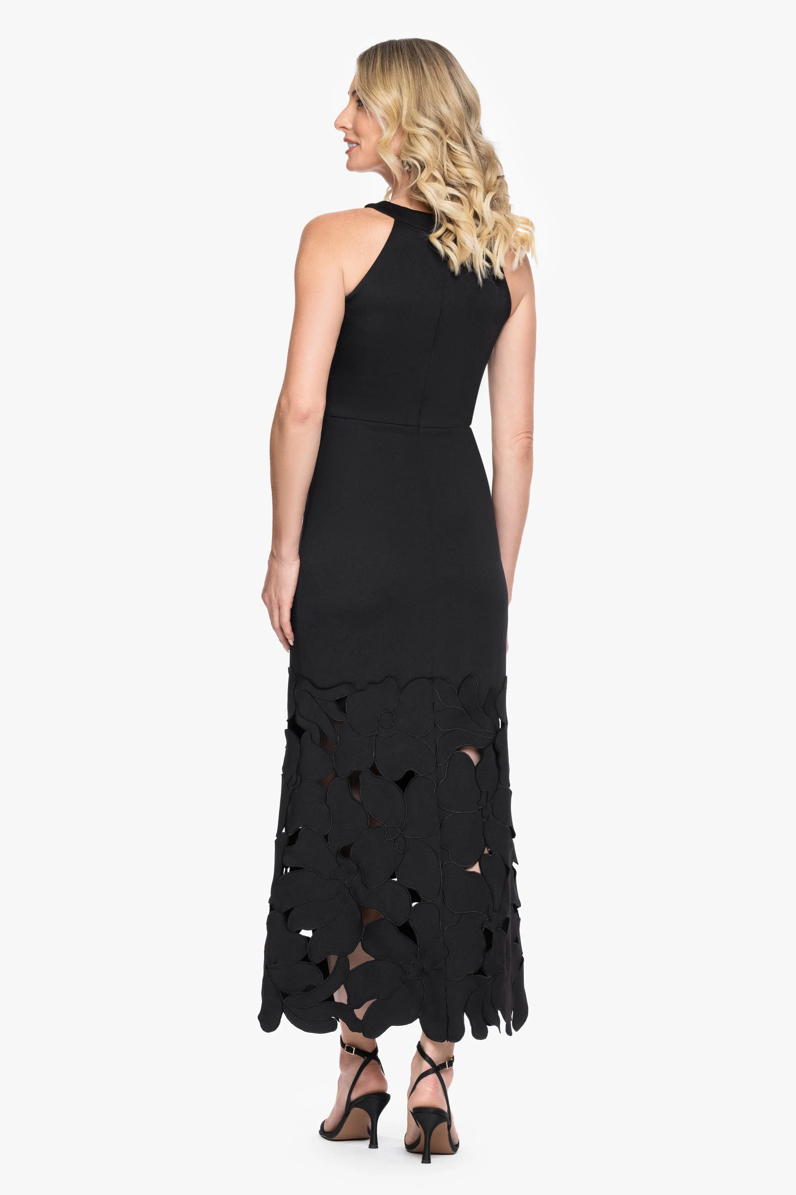 "Mallory" Techno Scuba Laser Cut Dress sold by Betsy & Adam product image thumbnail 4