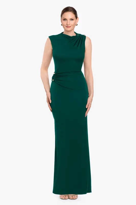 "Freya" Jersey Knit Mock Neck Dress made by Betsy & Adam