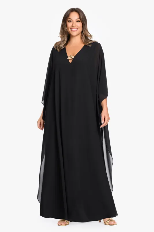 “Katherine” Plus Souffle Chiffon Kaftan Dress made by Betsy & Adam