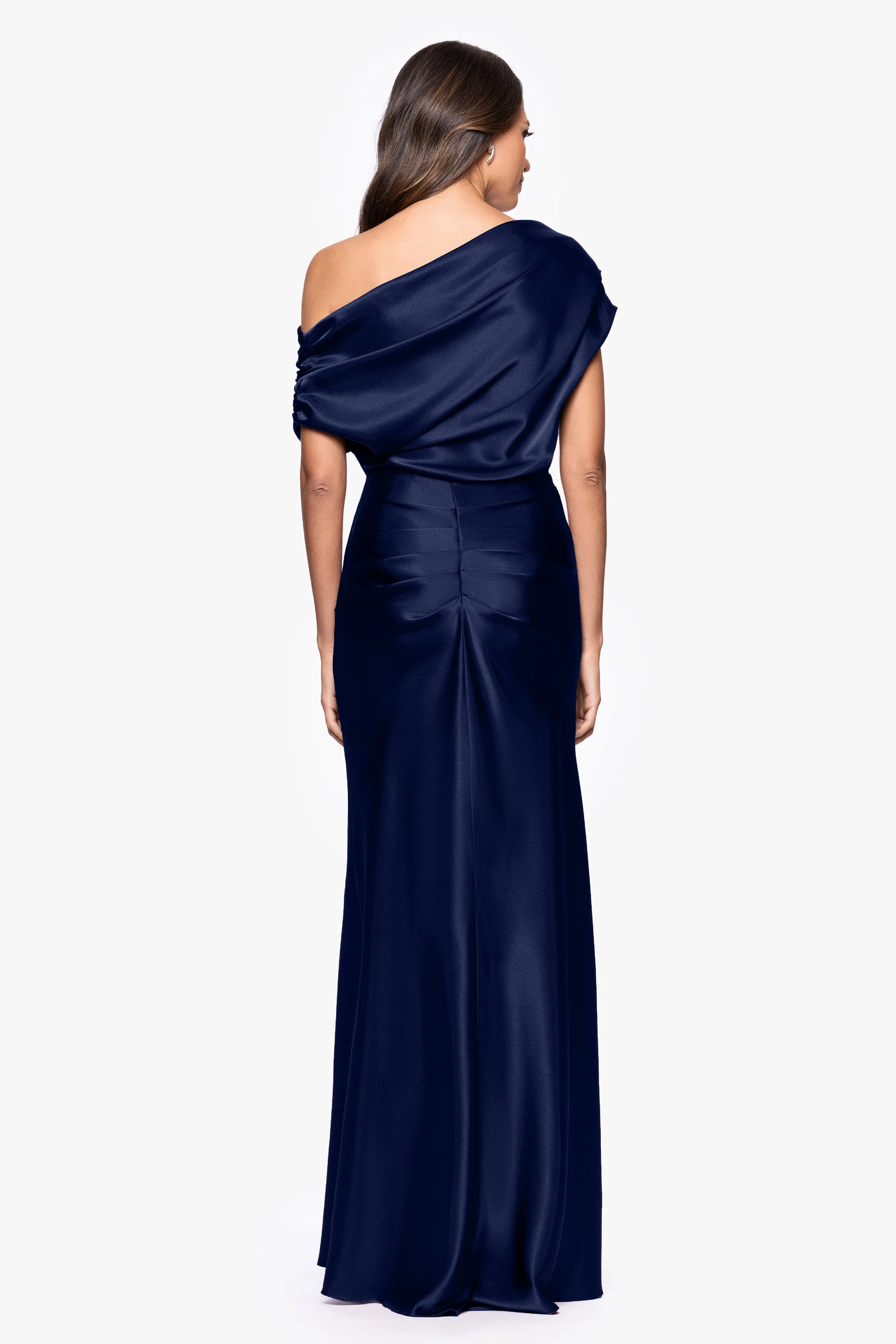 “Sofia” Petite Satin Drop Shoulder Dress sold by Betsy & Adam product image thumbnail 3