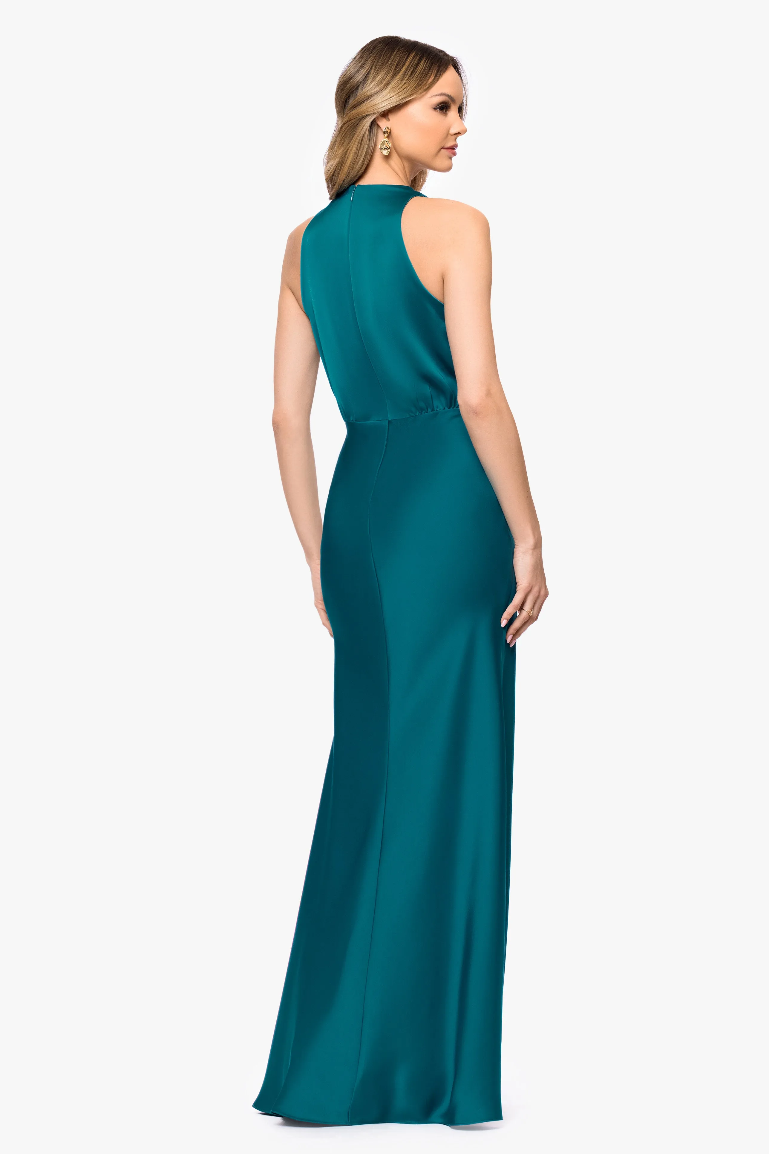 "Zoella" Petite Satin V-Neck Dress sold by Betsy & Adam product image thumbnail 3