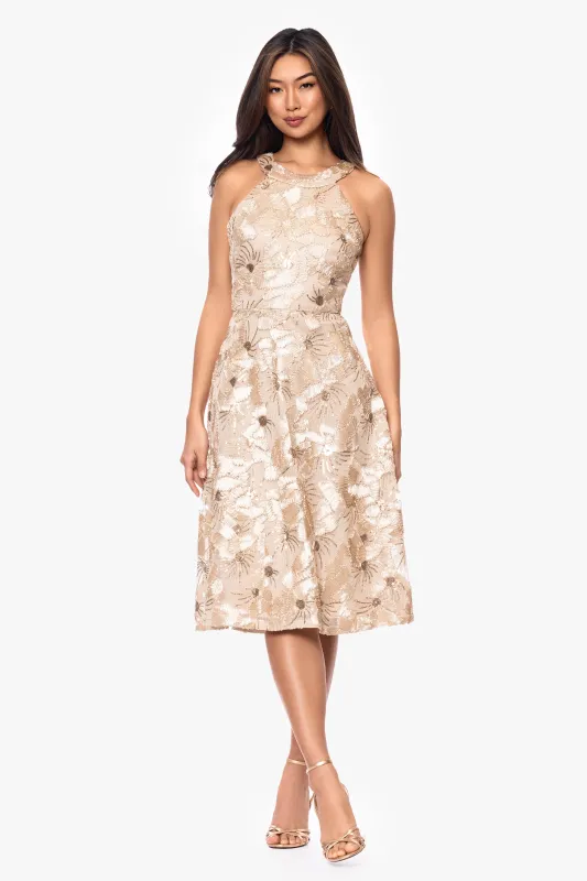 "Piper" Soutache & Sequin Sleeveless Short Dress made by Betsy & Adam