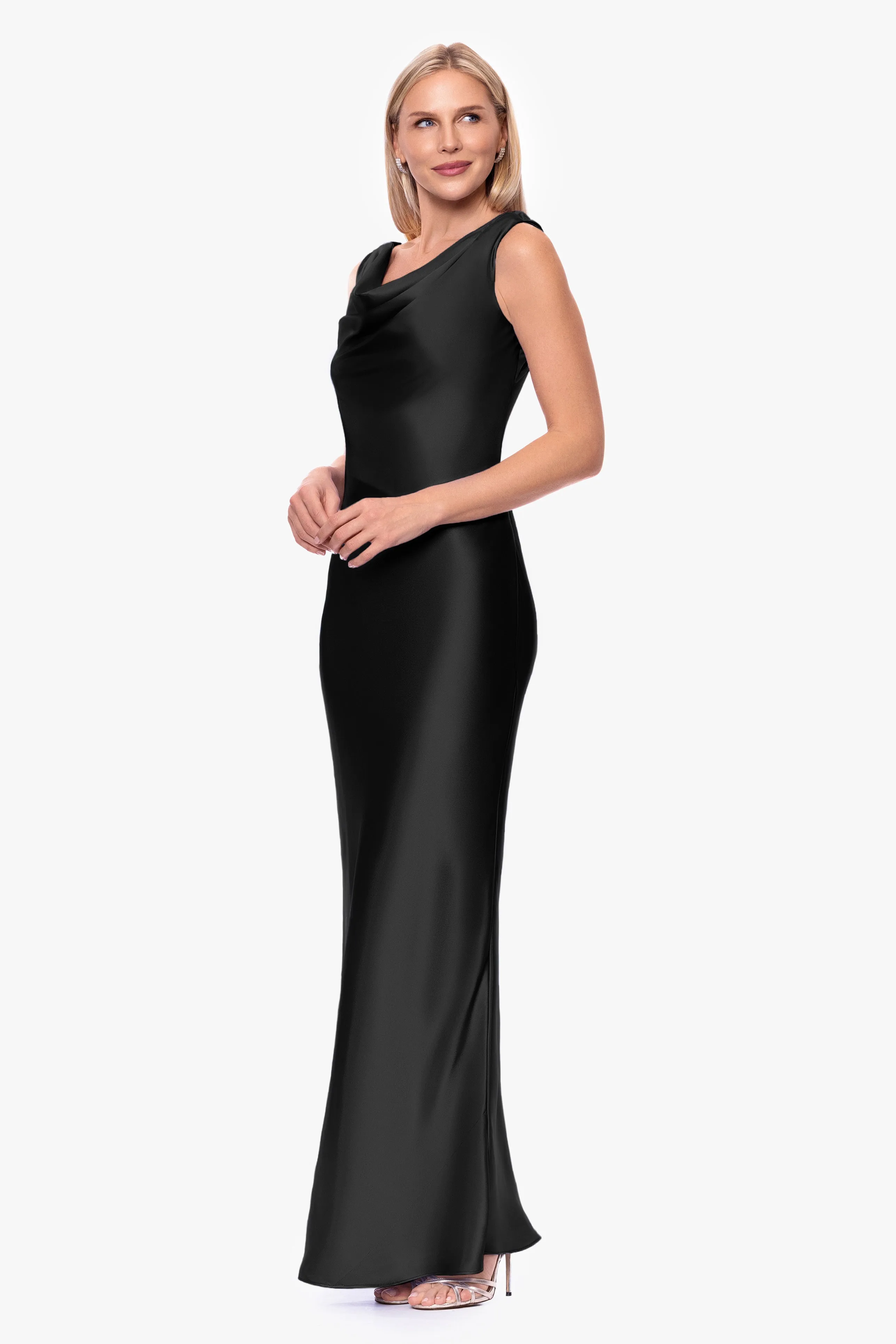 "Amora" Satin Backless Dress sold by Betsy & Adam product image thumbnail 4