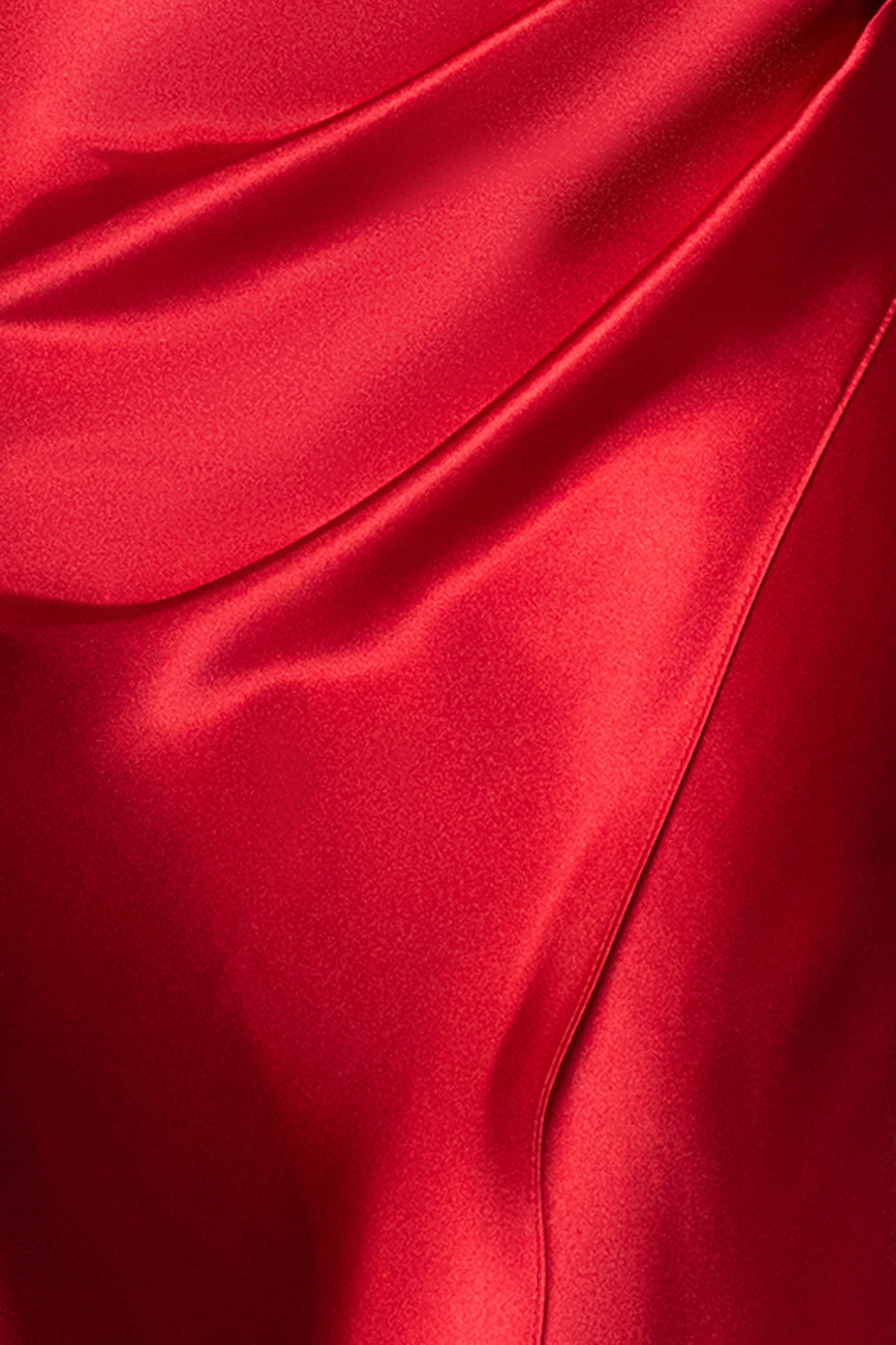 "Antonia" Satin Cowl Halter Neck Ruched Dress sold by Betsy & Adam product image thumbnail 5