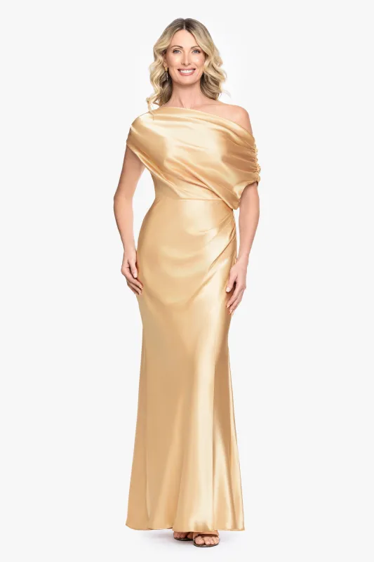"Sofia" Satin Drop Shoulder Dress made by Betsy & Adam