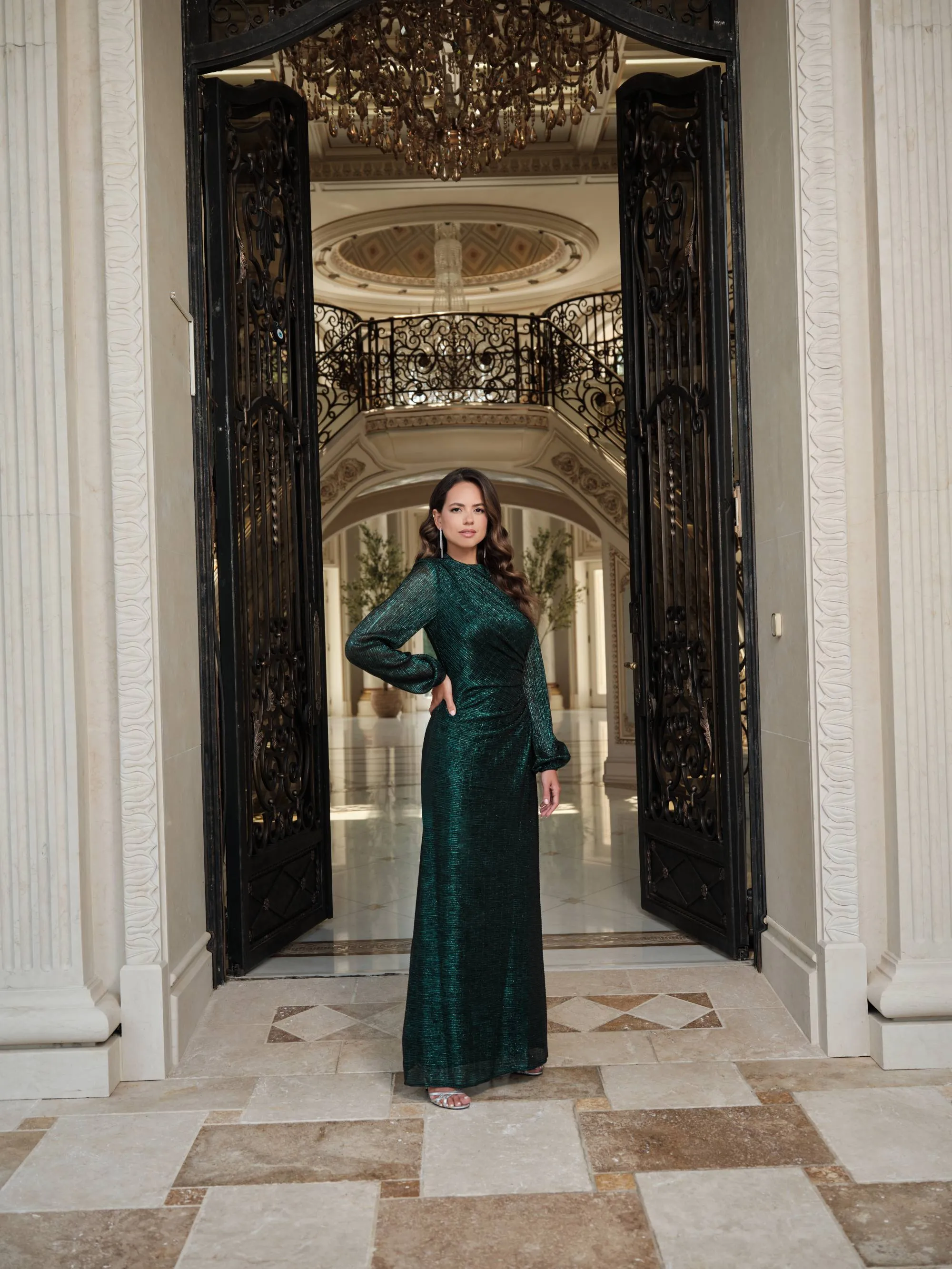 "Jayline" Petite Metallic Long Sleeve Dress sold by Betsy & Adam product image thumbnail 5