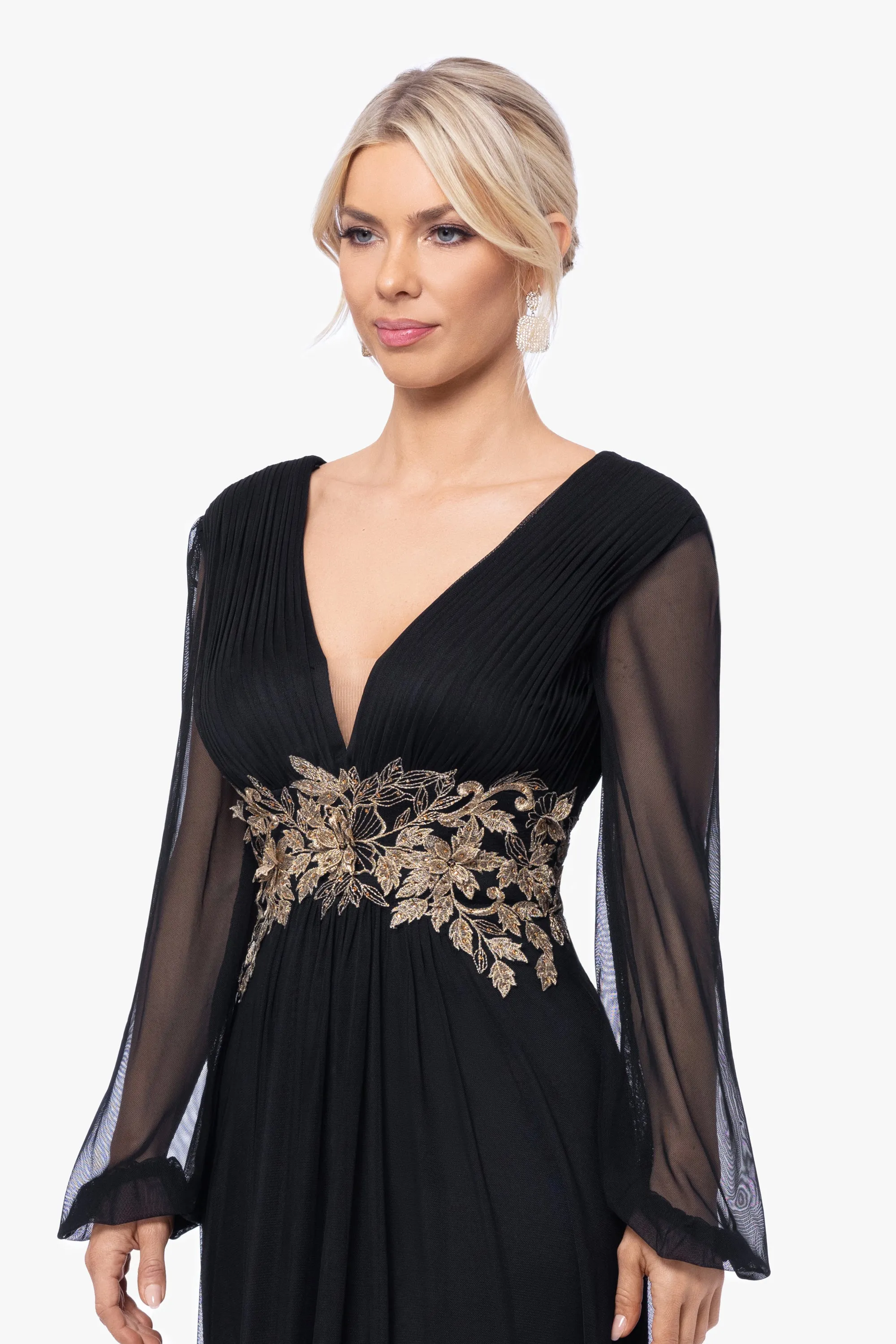 "Rebecca" Mesh Long Sleeve Dress sold by Betsy & Adam product image thumbnail 4