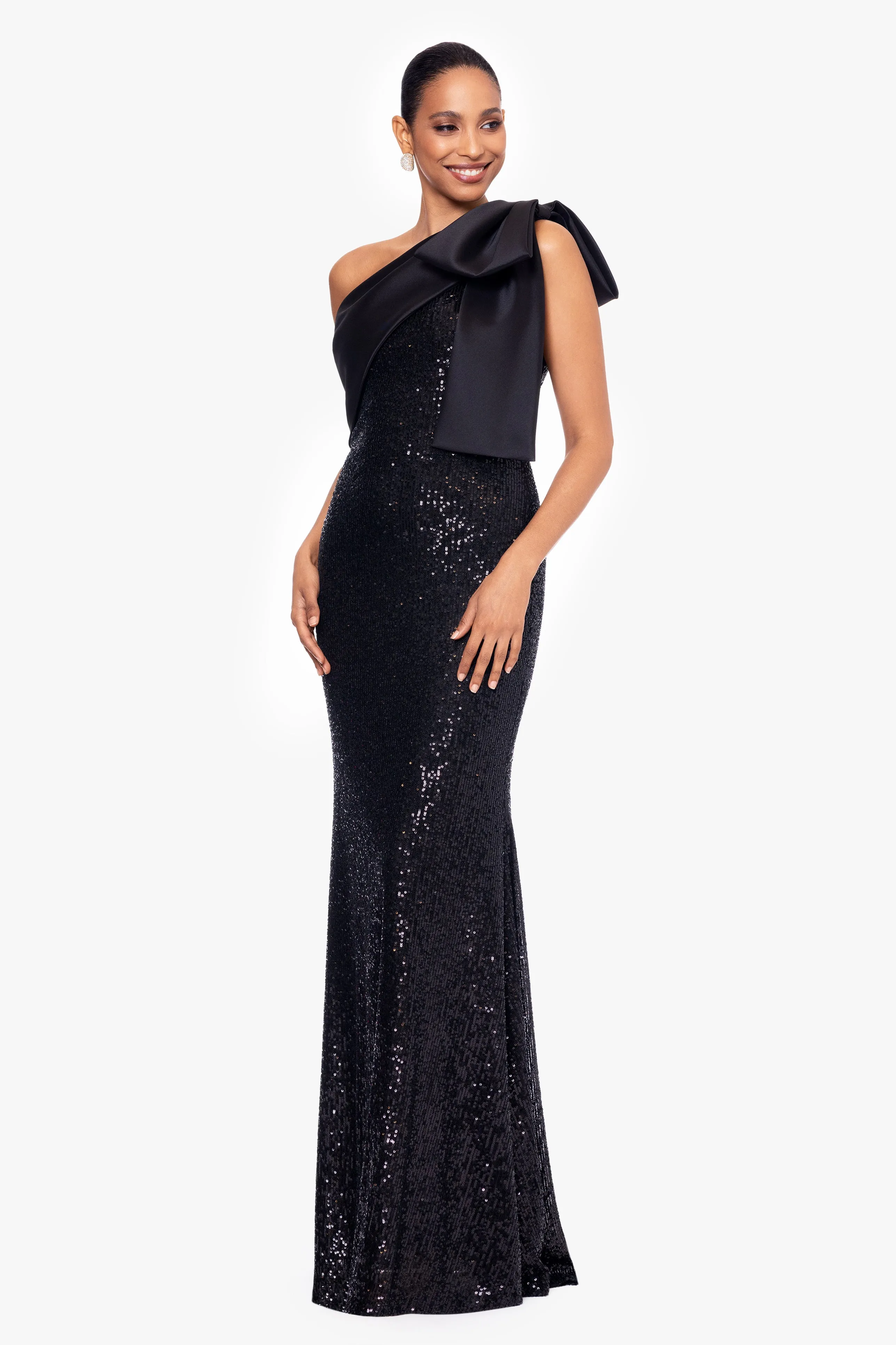 "Christy" Sequin With Satin Bow Dress sold by Betsy & Adam product image thumbnail 4