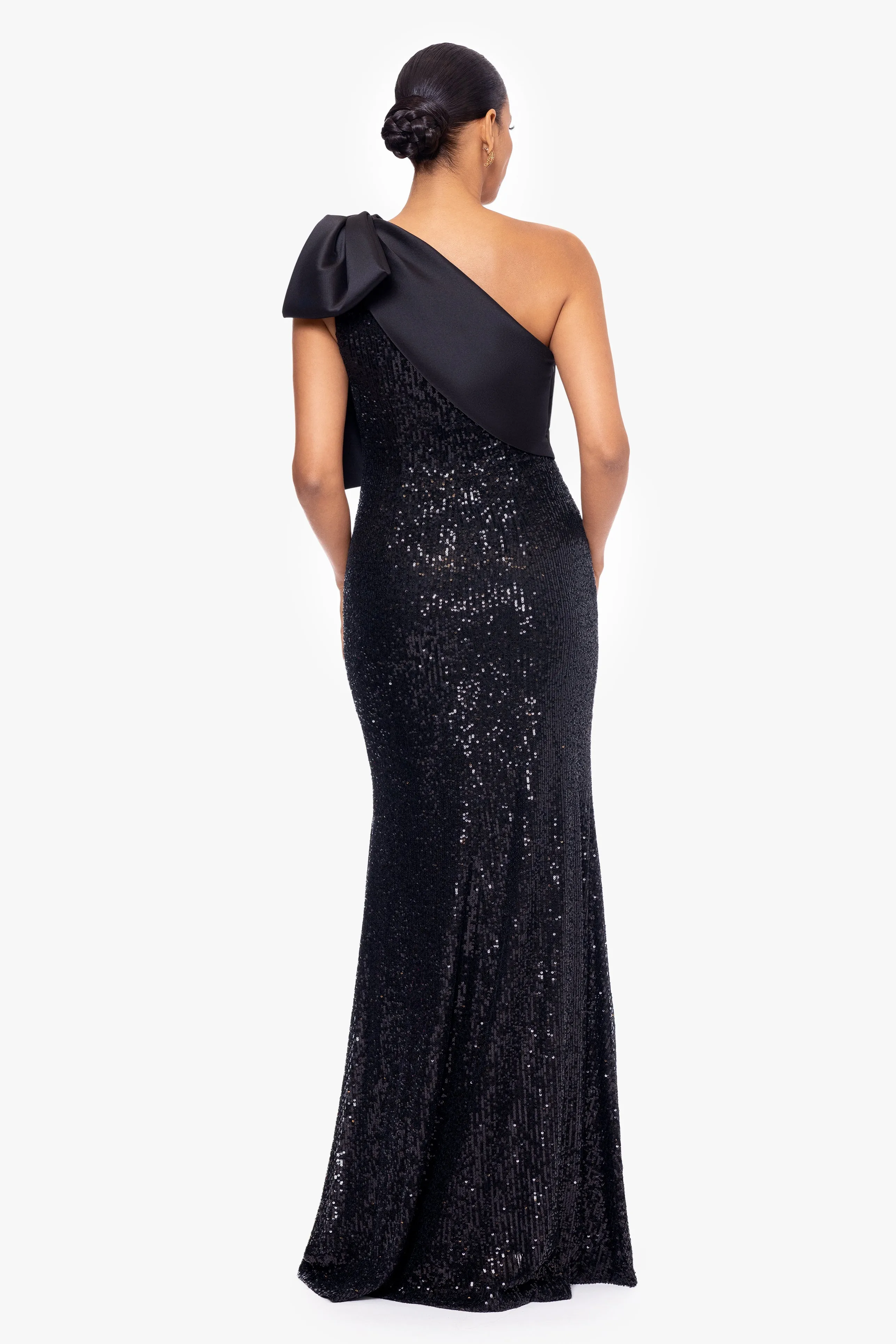 "Christy" Sequin With Satin Bow Dress sold by Betsy & Adam product image thumbnail 3