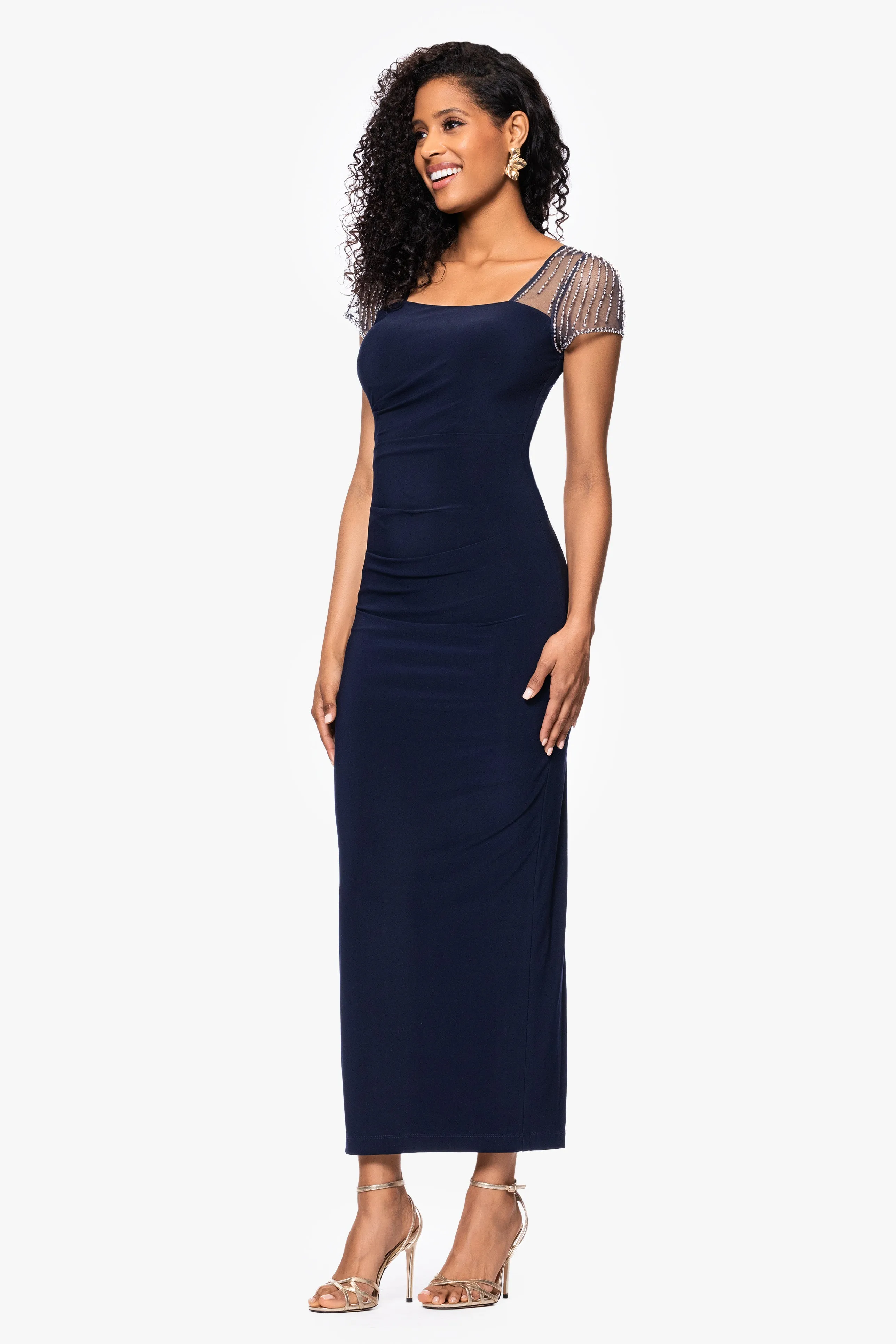 "Lilibeth" Jersey Knit Flutter Sleeve Dress sold by Betsy & Adam product image thumbnail 5