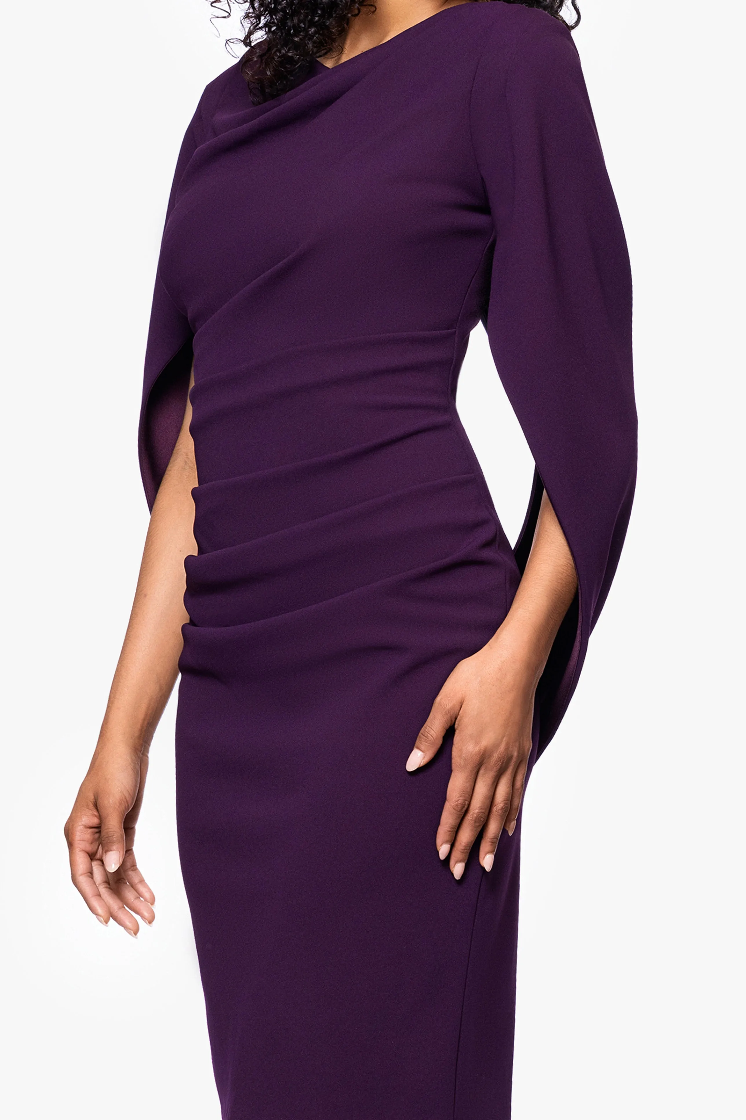 "Jordan" Scuba Crepe Draped Back Short Dress sold by Betsy & Adam product image thumbnail 2