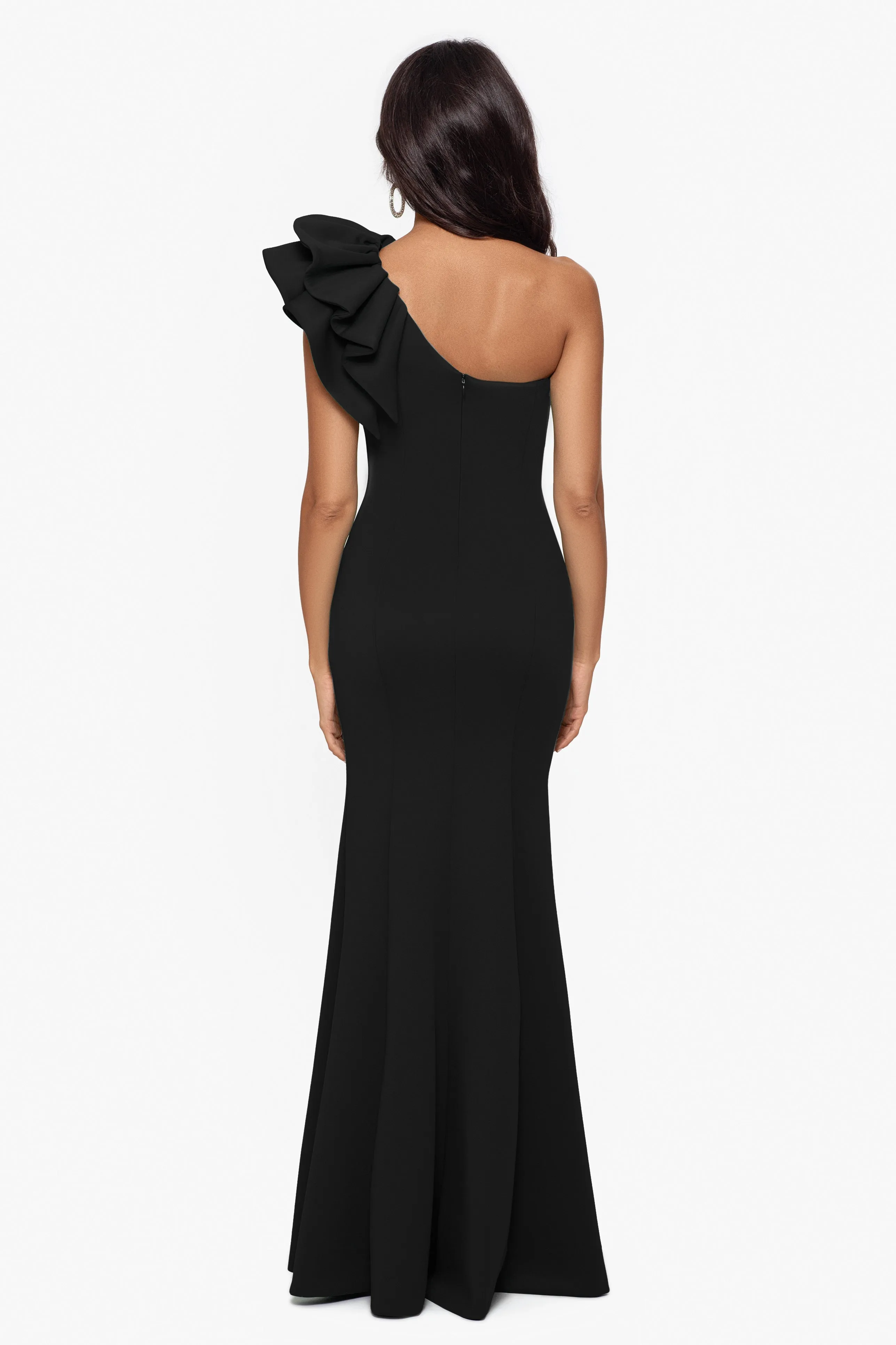 "Daisy" Scuba Crepe One Shoulder Dress sold by Betsy & Adam product image thumbnail 2