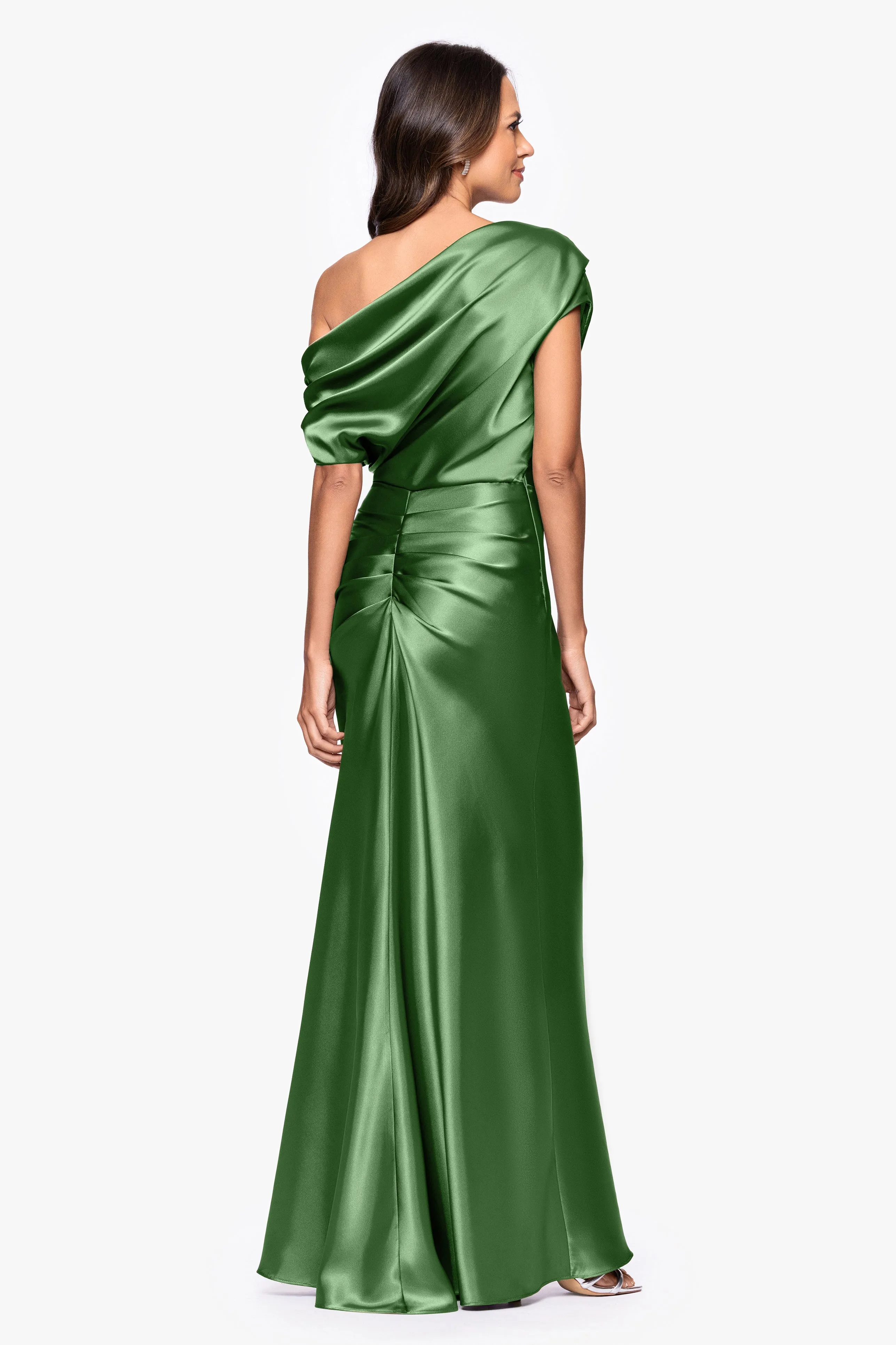 Petite "Sofia" Satin Drop Shoulder Dress sold by Betsy & Adam product image thumbnail 3