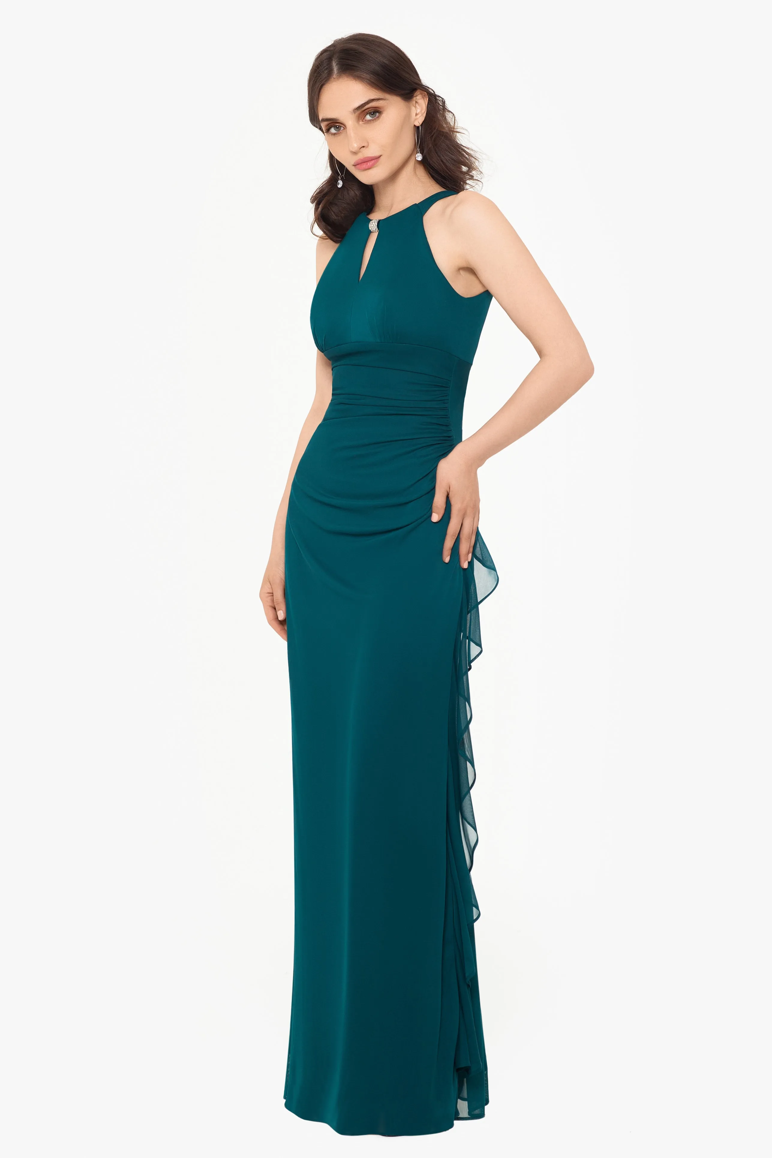 Petite “Petra” Sheer Matte Jersey Knit Key Hole Dress sold by Betsy & Adam product image thumbnail 3