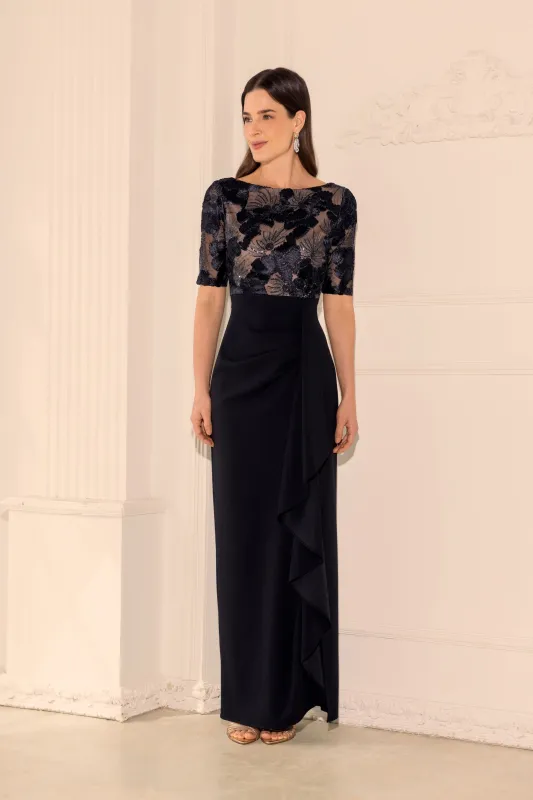Petite “Mel” Soutache & Scuba Crepe Dress made by Betsy & Adam