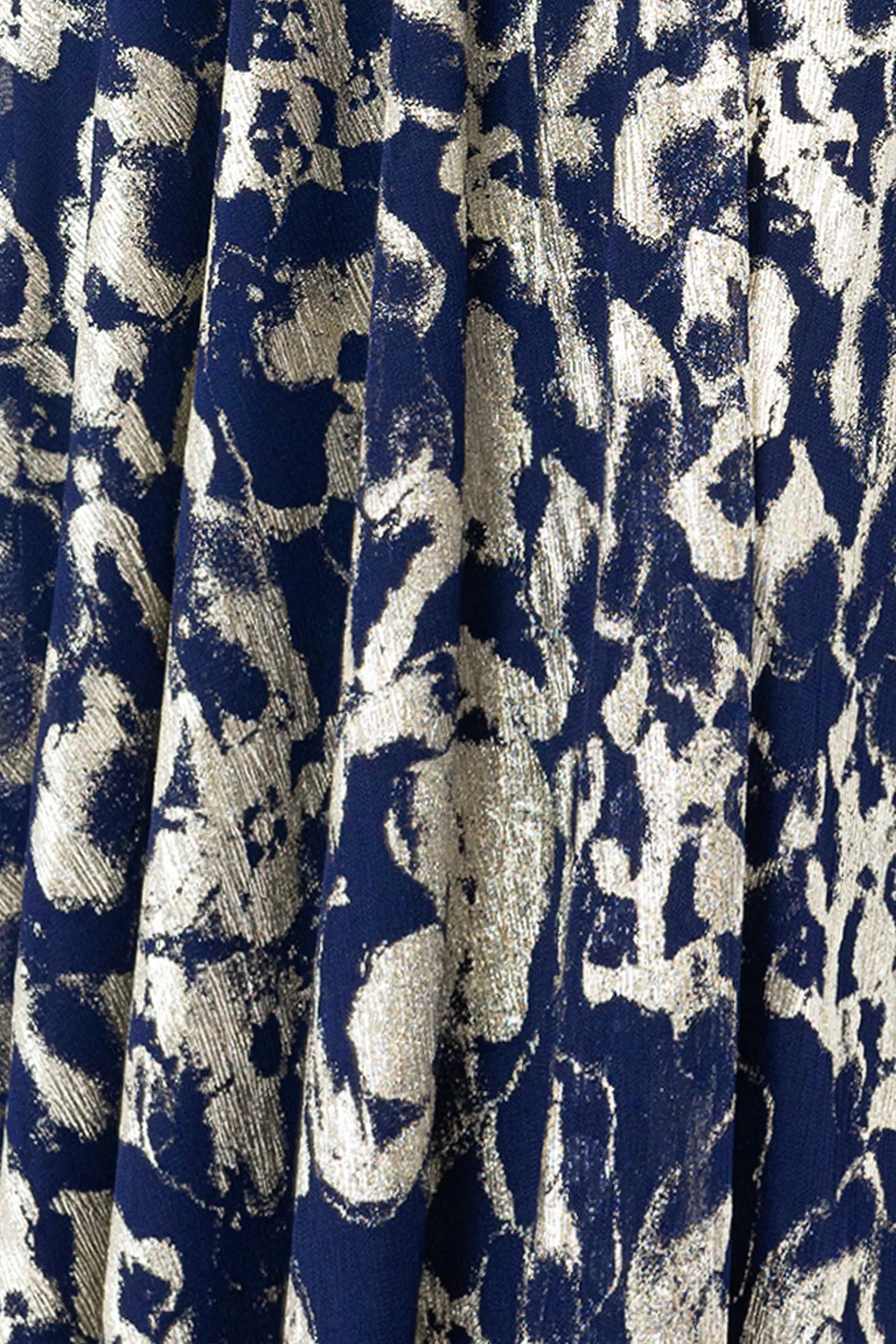 Petite "Annabelle" Metallic Foil Long Mesh Sleeve Dress sold by Betsy & Adam product image thumbnail 5