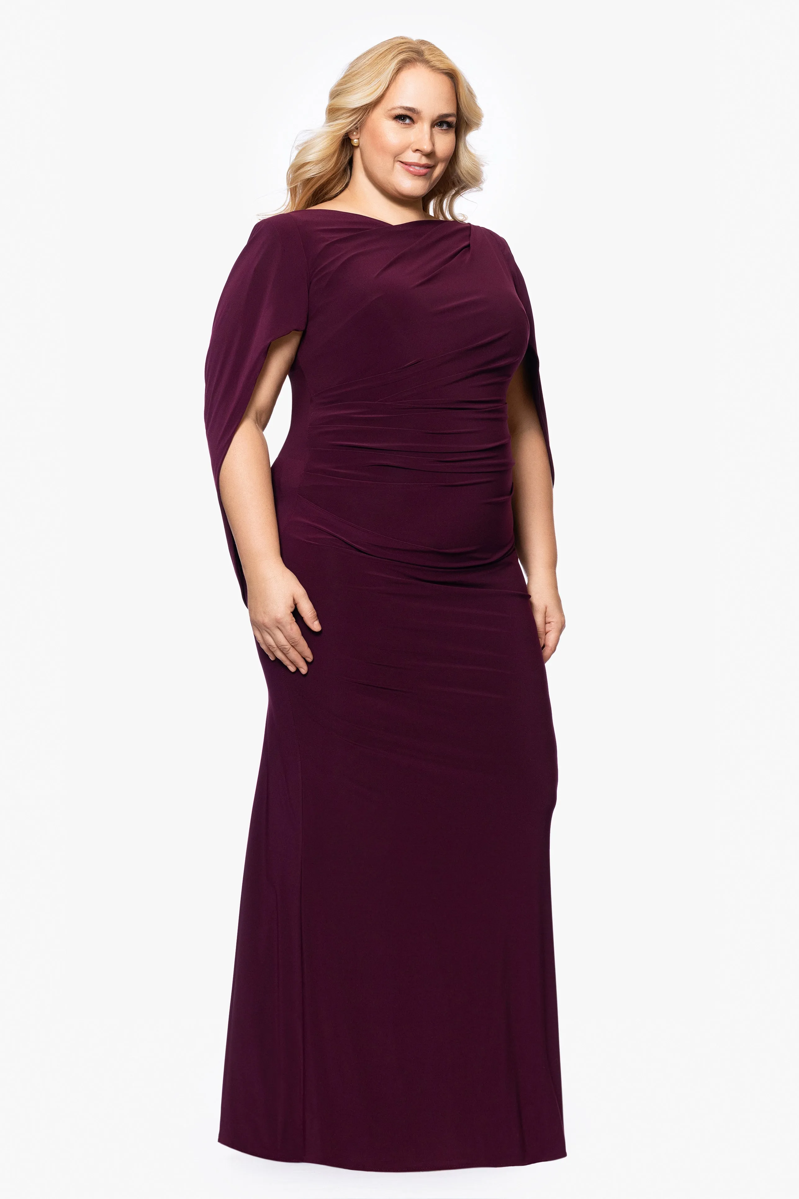 Plus “Miriam” Jersey Knit Draped Back Dress sold by Betsy & Adam product image thumbnail 4