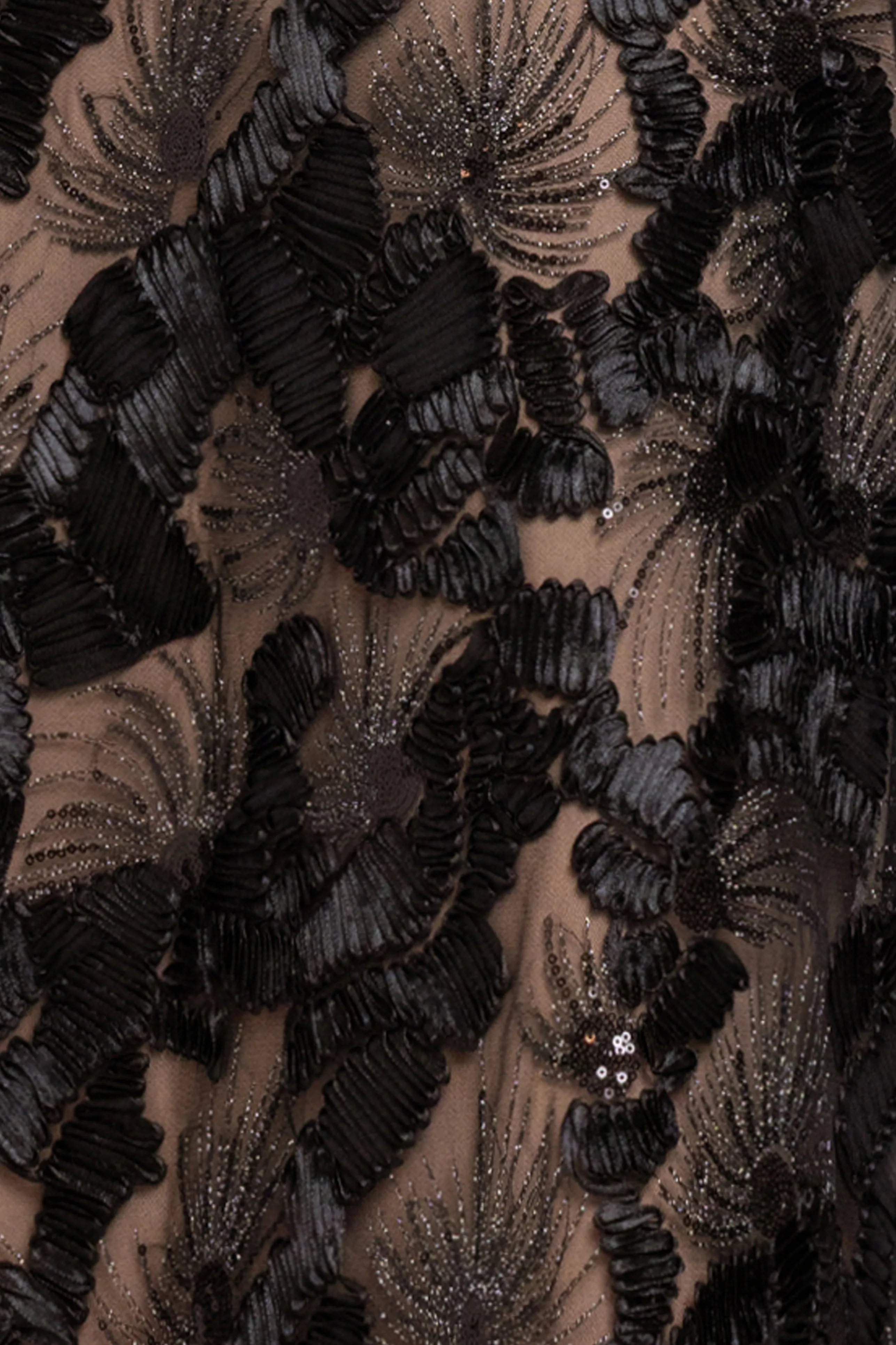 “Fabiana” Soutache Sequin Halter Neck Dress sold by Betsy & Adam product image thumbnail 5