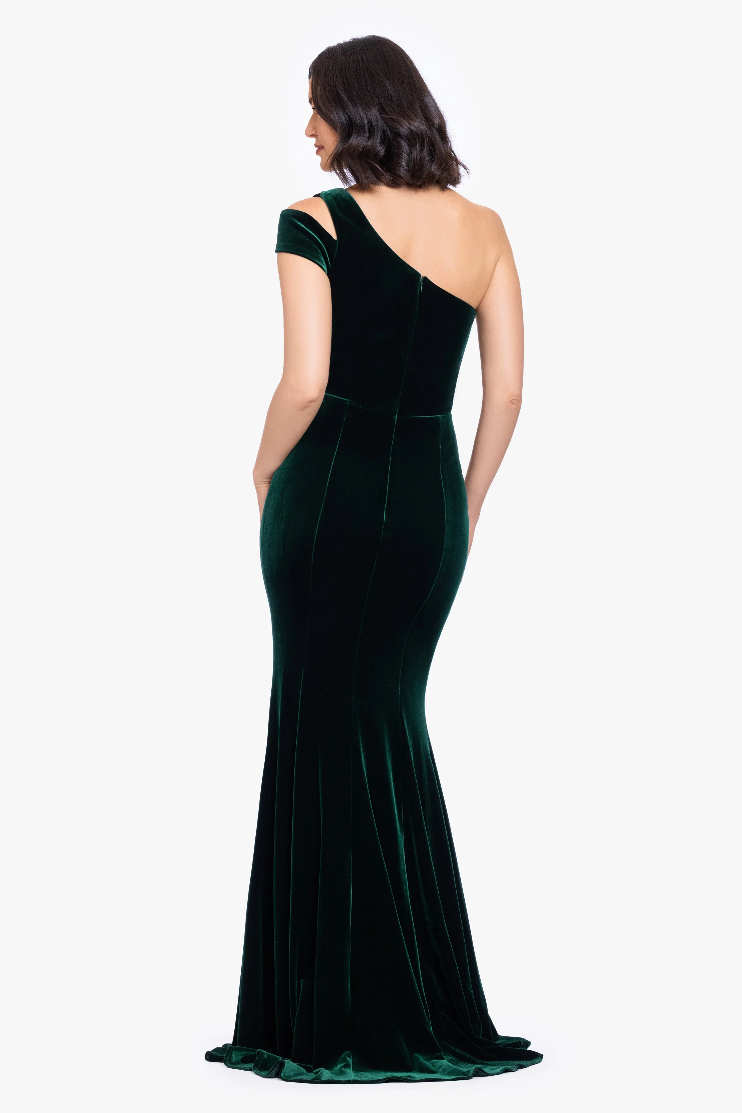 "Belinda" Velvet Cold Shoulder Dress sold by Betsy & Adam product image thumbnail 3