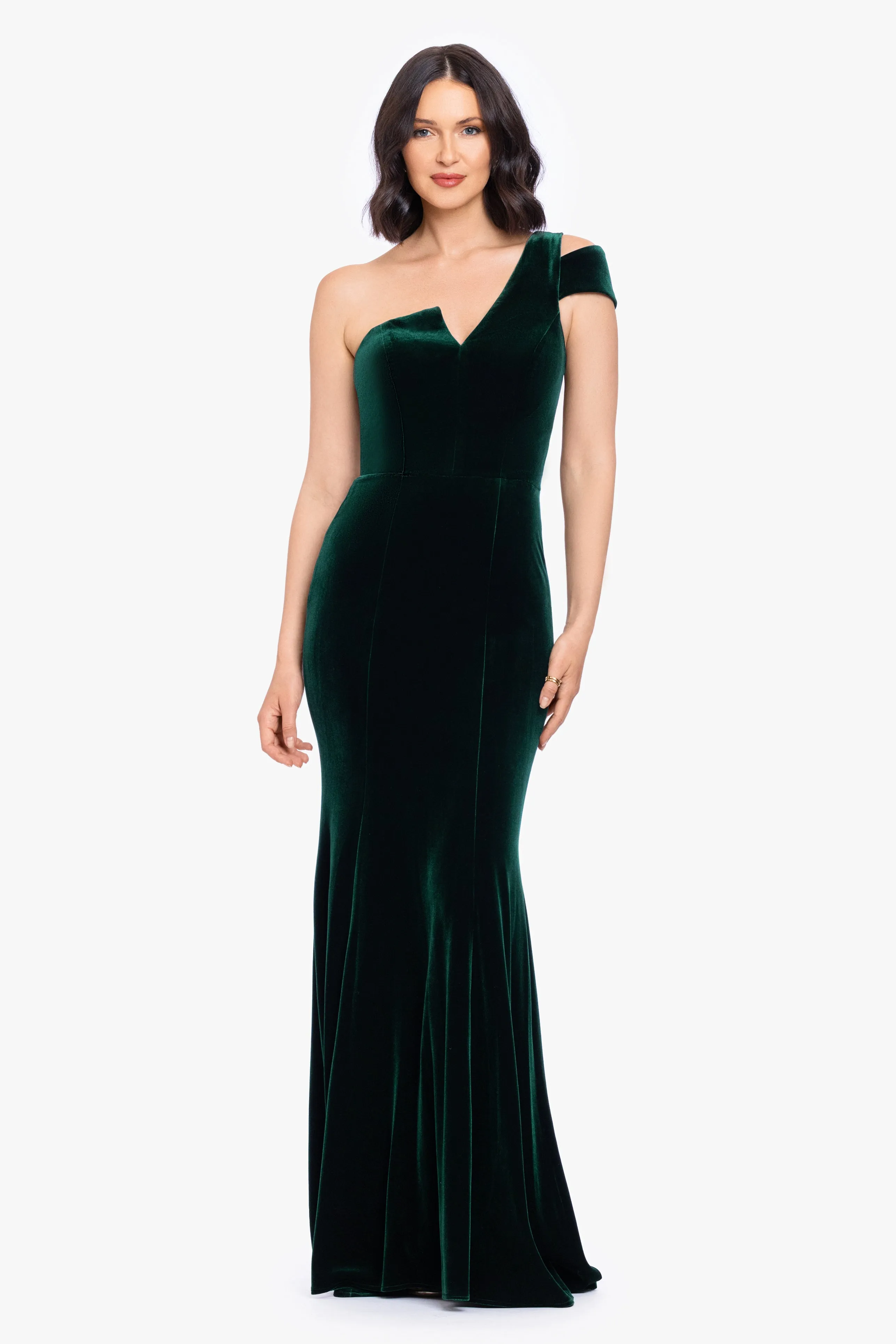 "Belinda" Velvet Cold Shoulder Dress sold by Betsy & Adam