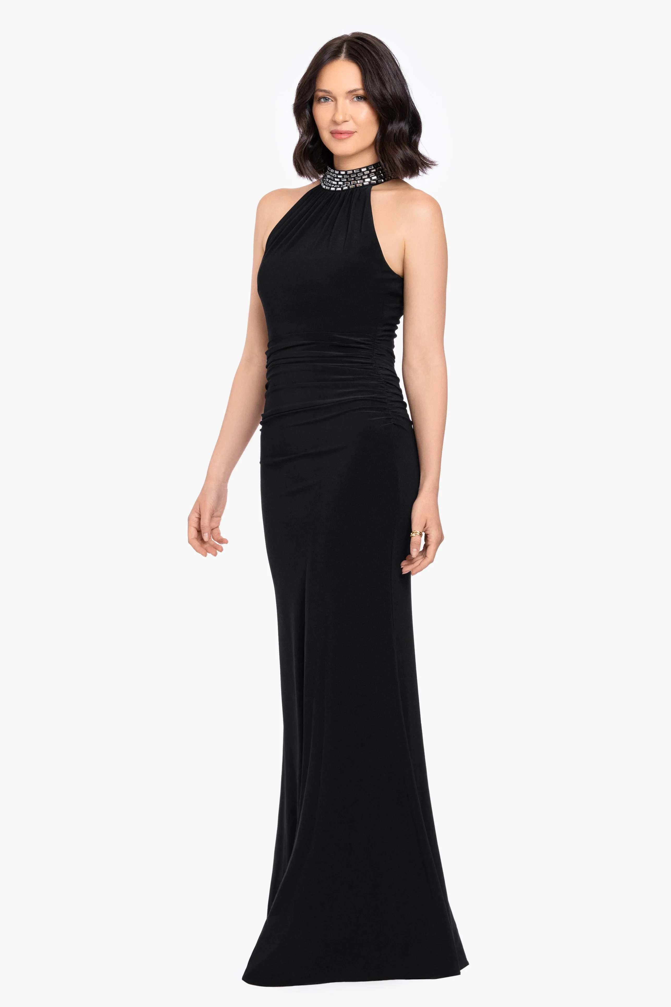 Petite "Suki" Jersey Knit Mock Neck Beaded Dress sold by Betsy & Adam product image thumbnail 4