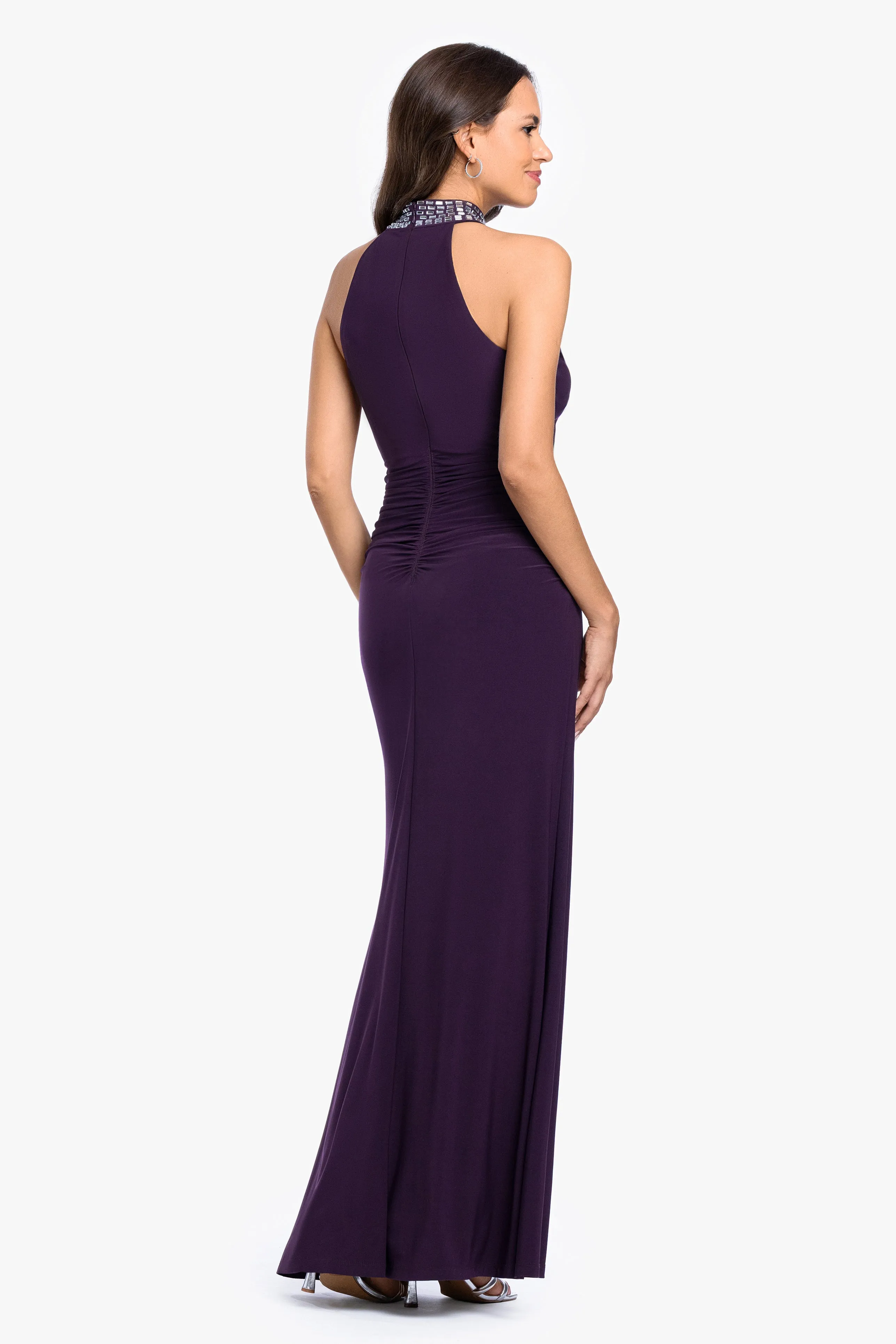 "Suki" Jersey Knit Mock Neck Beaded Dress sold by Betsy & Adam product image thumbnail 3