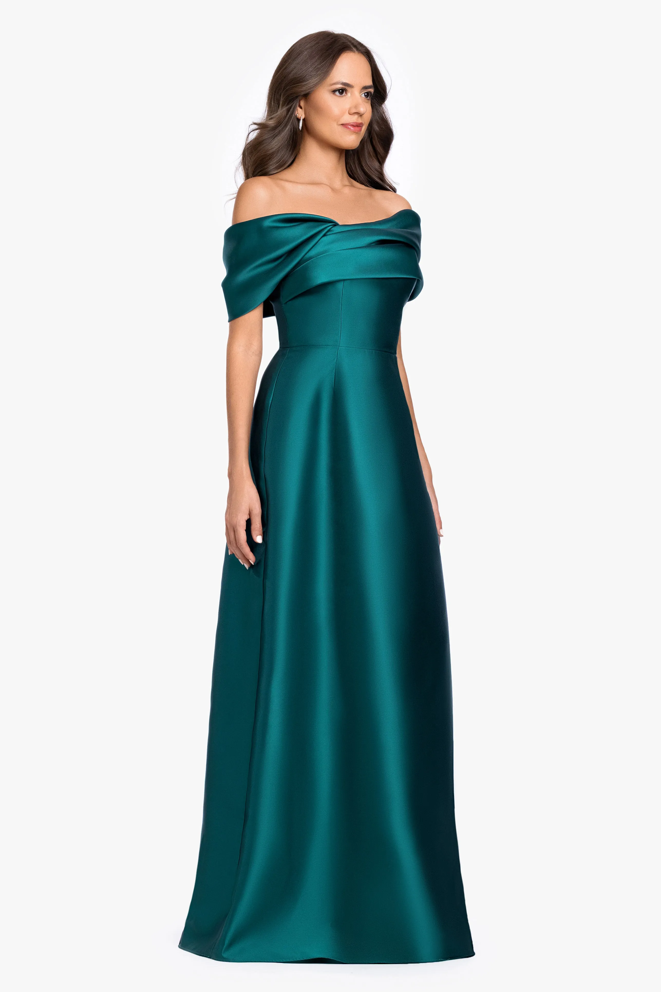 "Yvette" Mikado Off The Shoulder Gown sold by Betsy & Adam product image thumbnail 4