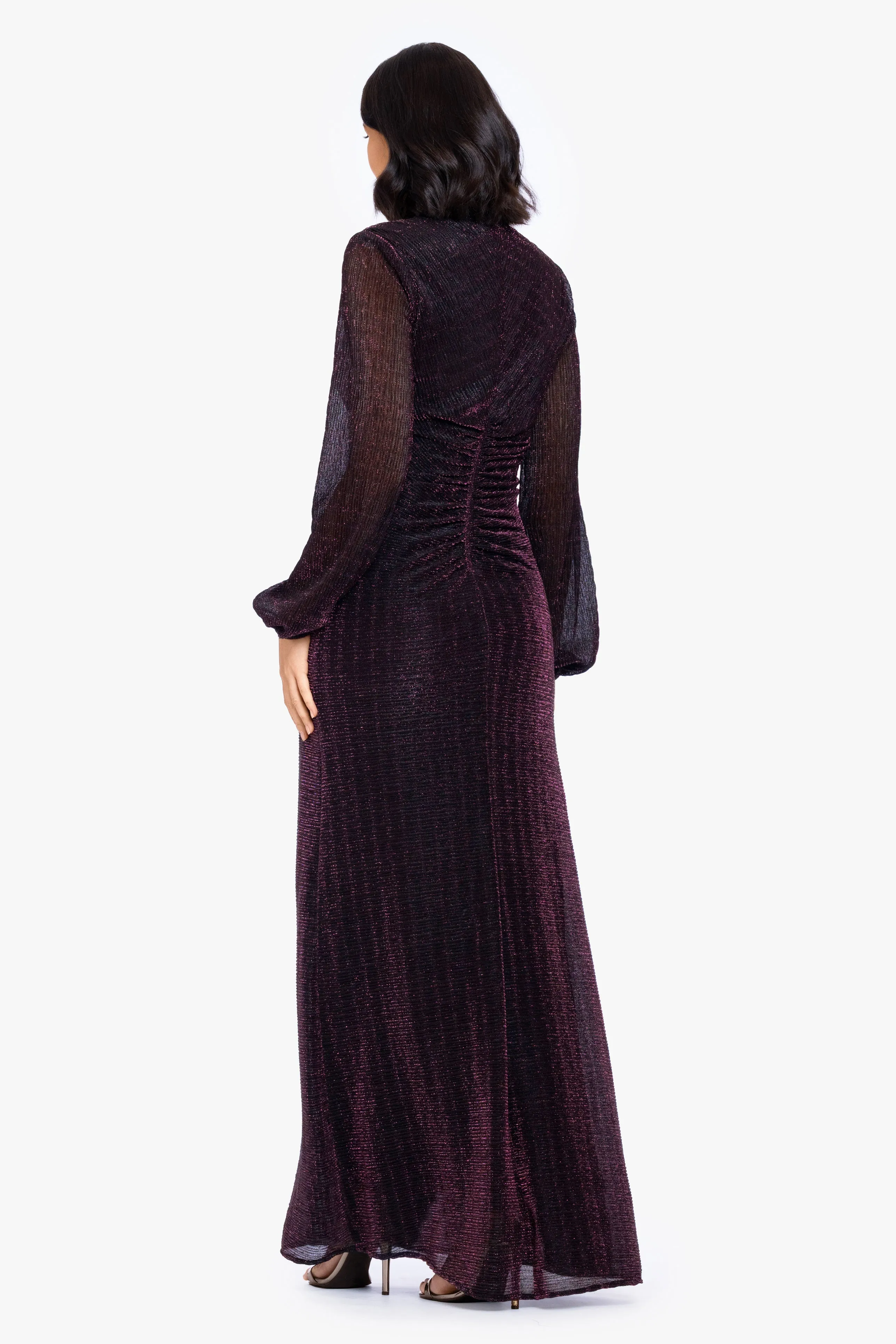 "Jayline" Metallic Long Sleeve Dress sold by Betsy & Adam product image thumbnail 3