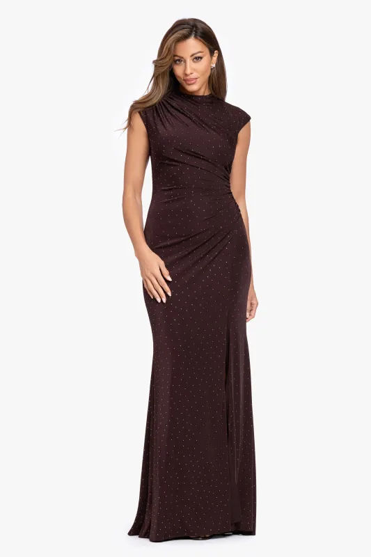 "Mika" Studded Knit Ruched Back Dress made by Betsy & Adam