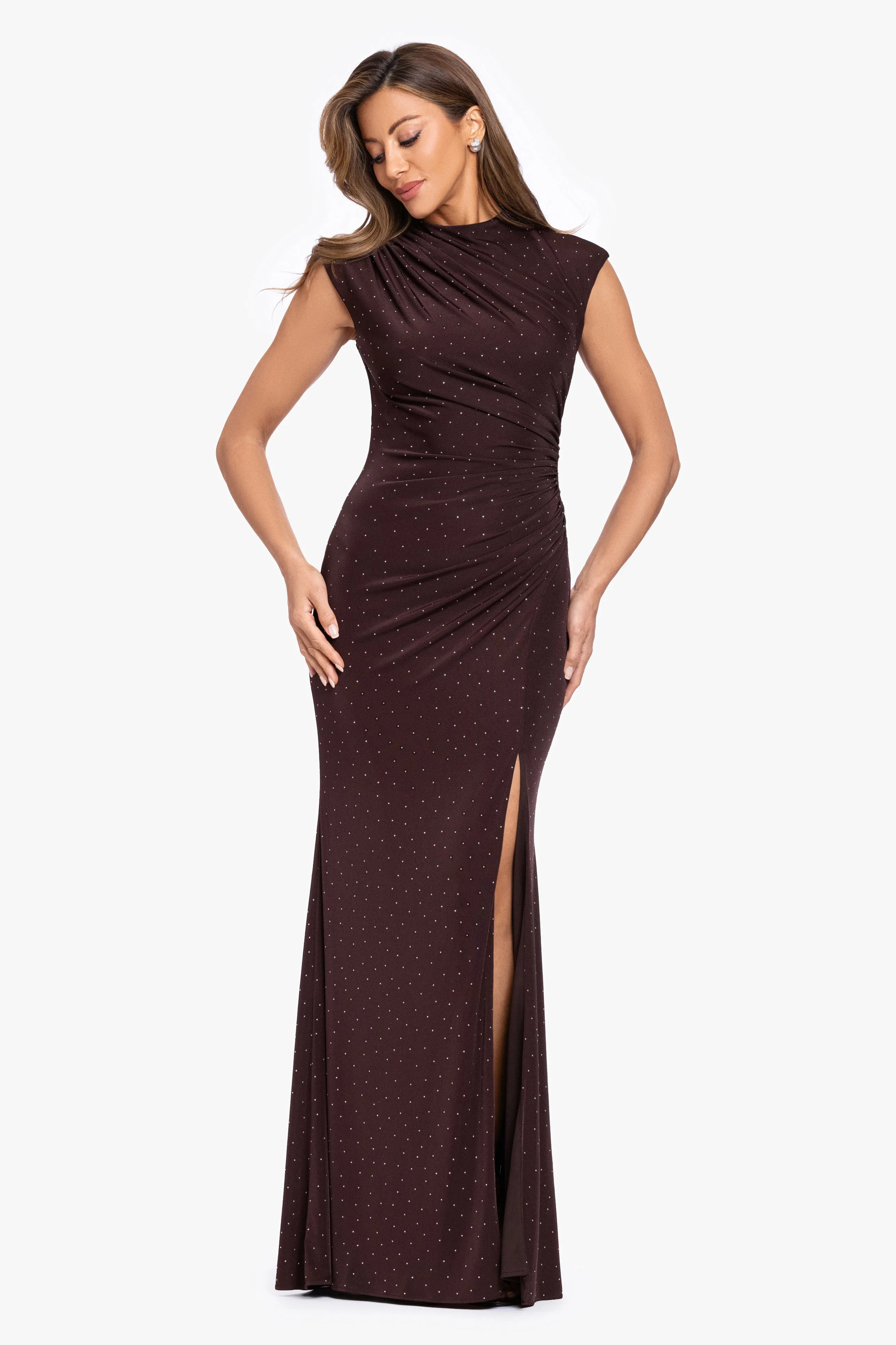 "Mika" Studded Knit Ruched Back Dress sold by Betsy & Adam product image thumbnail 5