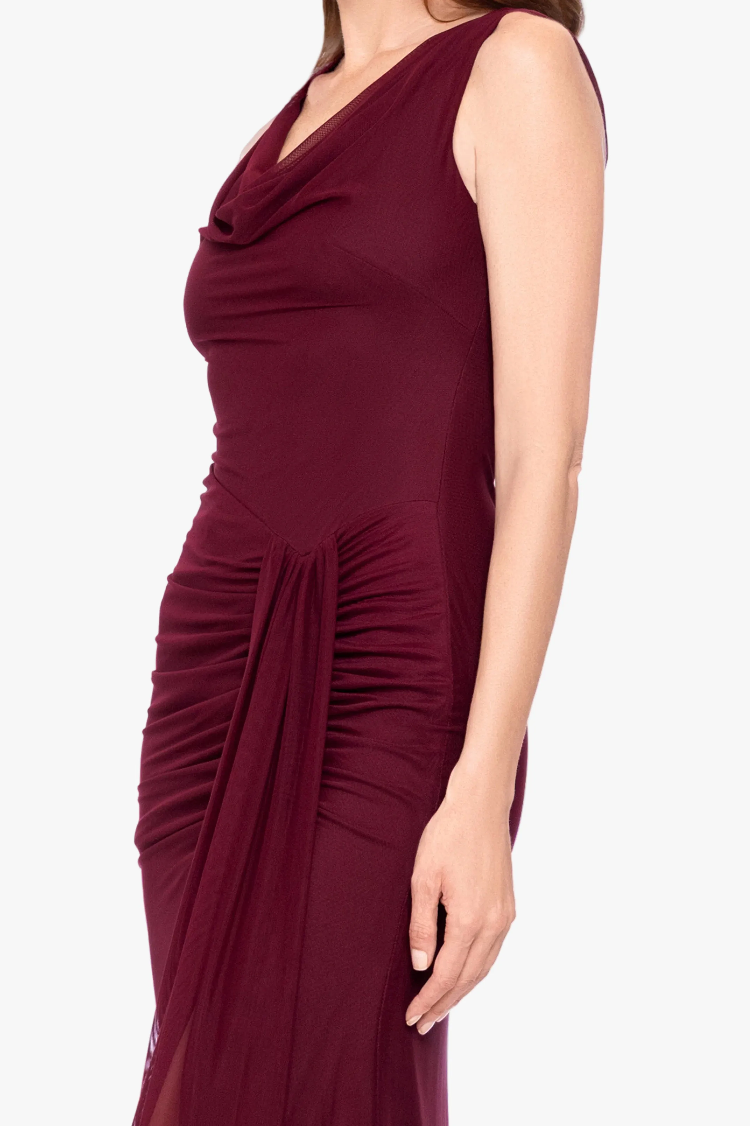 "Adrianna" Stretch Mesh Draped Neck Dress sold by Betsy & Adam product image thumbnail 2